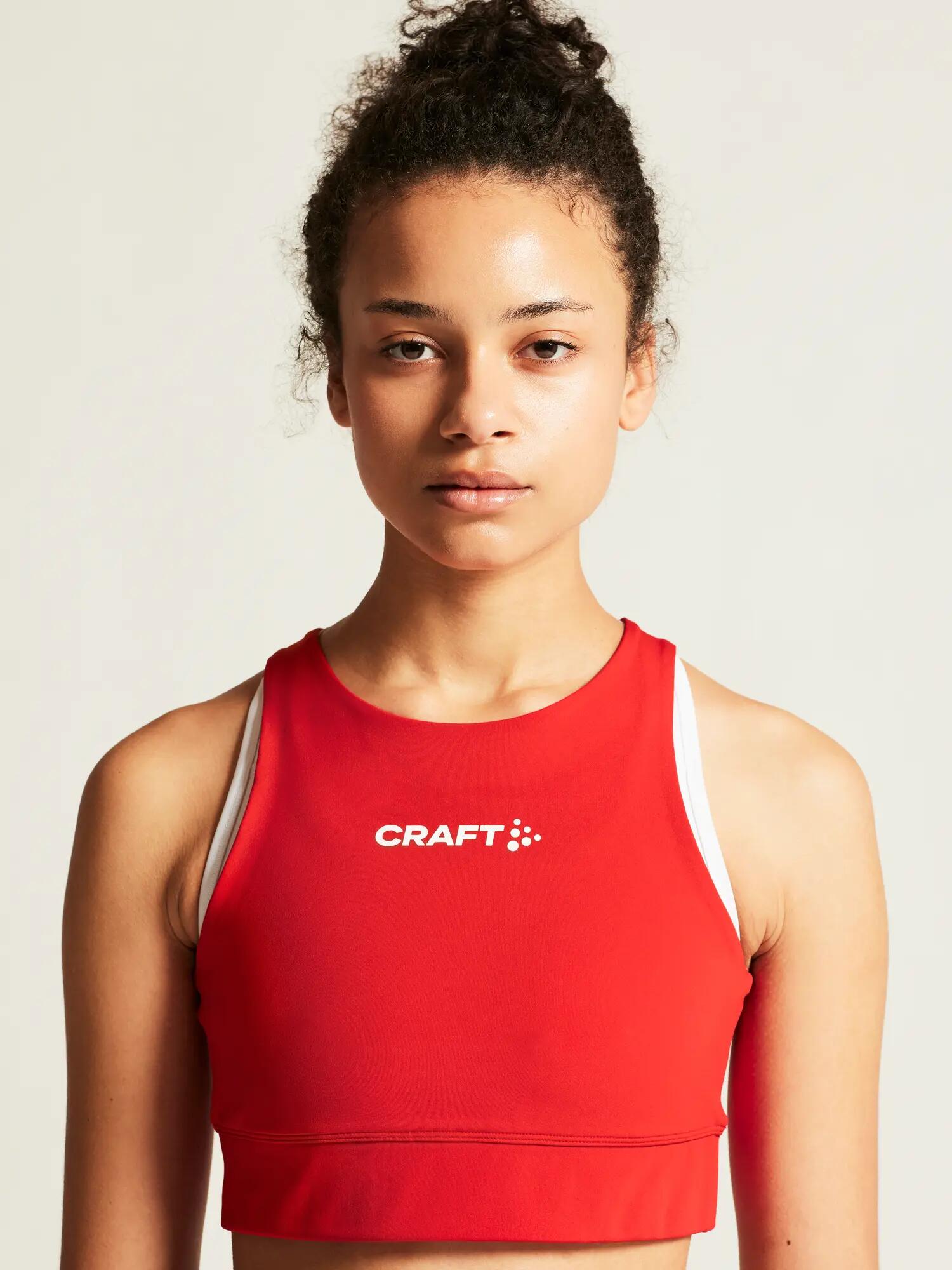 craft Rush 2.0 Crop Top W — Eng anliegendes Trainingstop – Bright Red 7/7