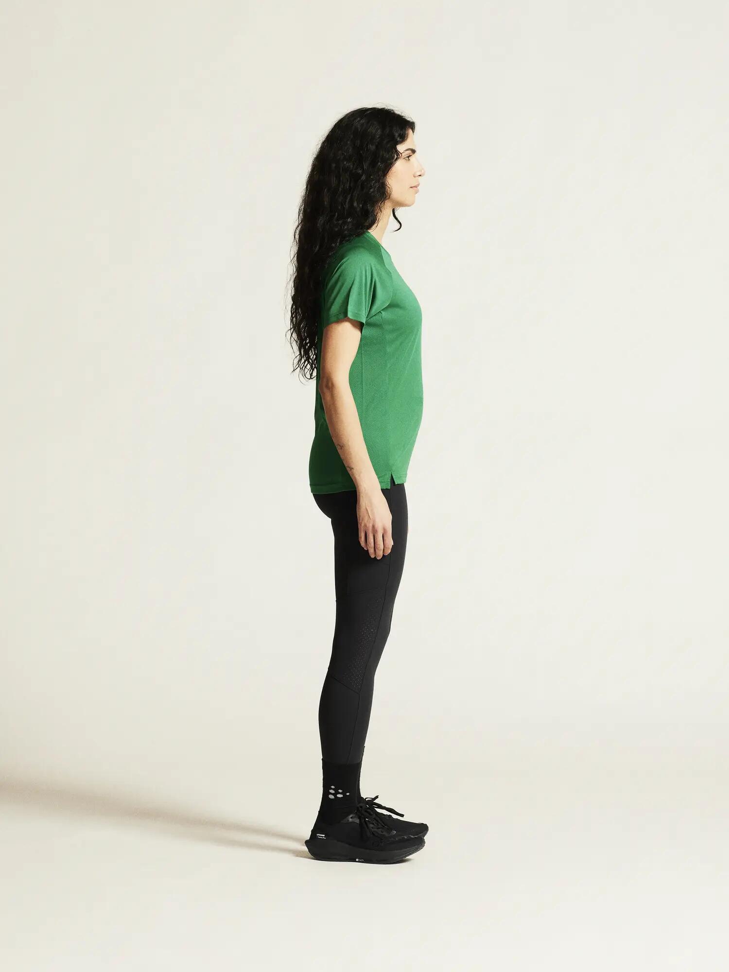 craft Rush 2.0 SS Tee W – Leichtes, atmungsaktives Trainingstop – Team Green 6/7