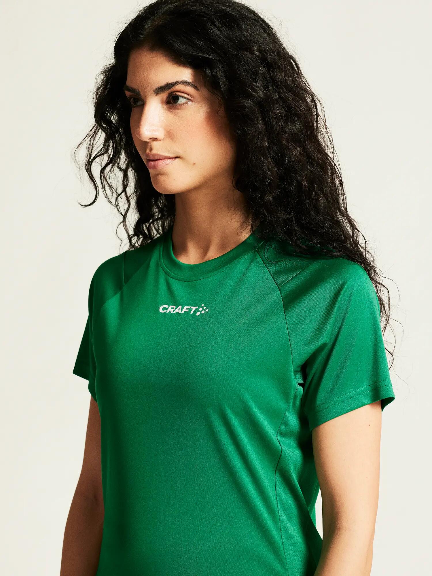 craft Rush 2.0 SS Tee W – Leichtes, atmungsaktives Trainingstop – Team Green 5/7