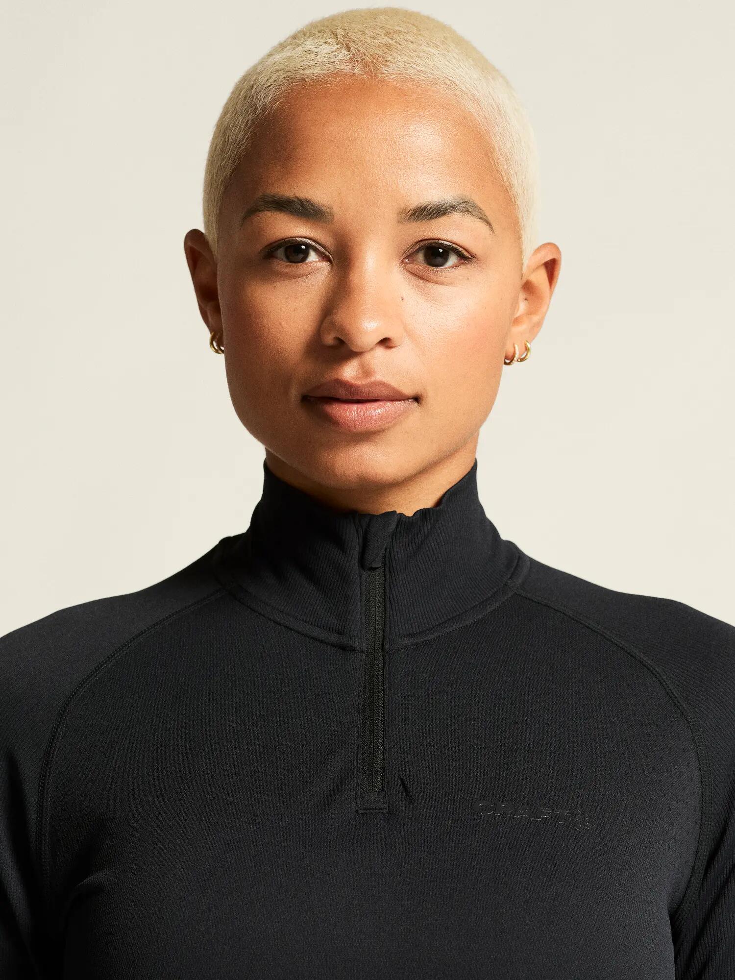 craft Active Comfort LS HZ 2 W – tee-shirt femme à demi-zip, régulation 3/7