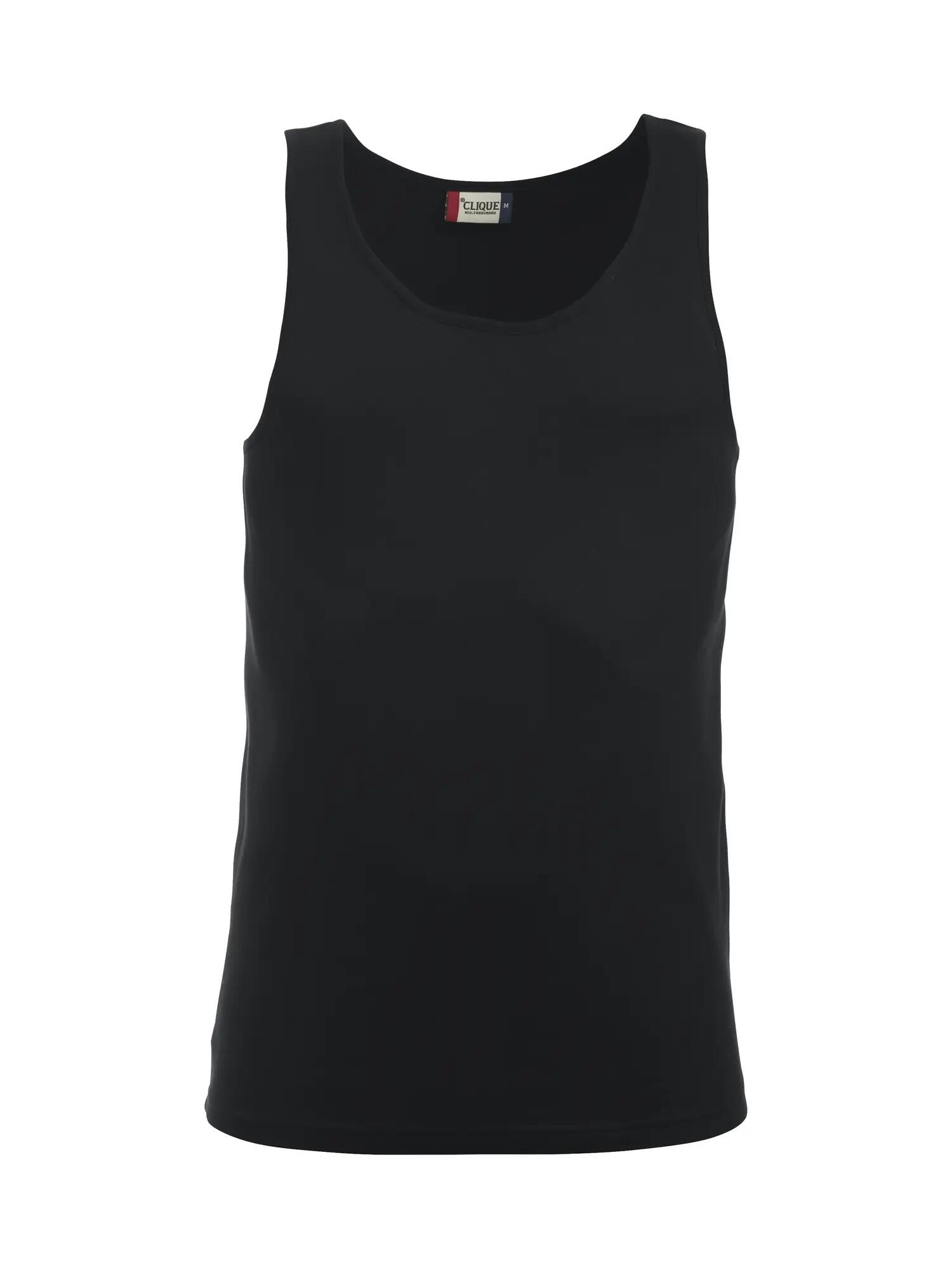 clique Classic Tanktop homem em algodão, sem mangas, etiqueta removível – black 1/4