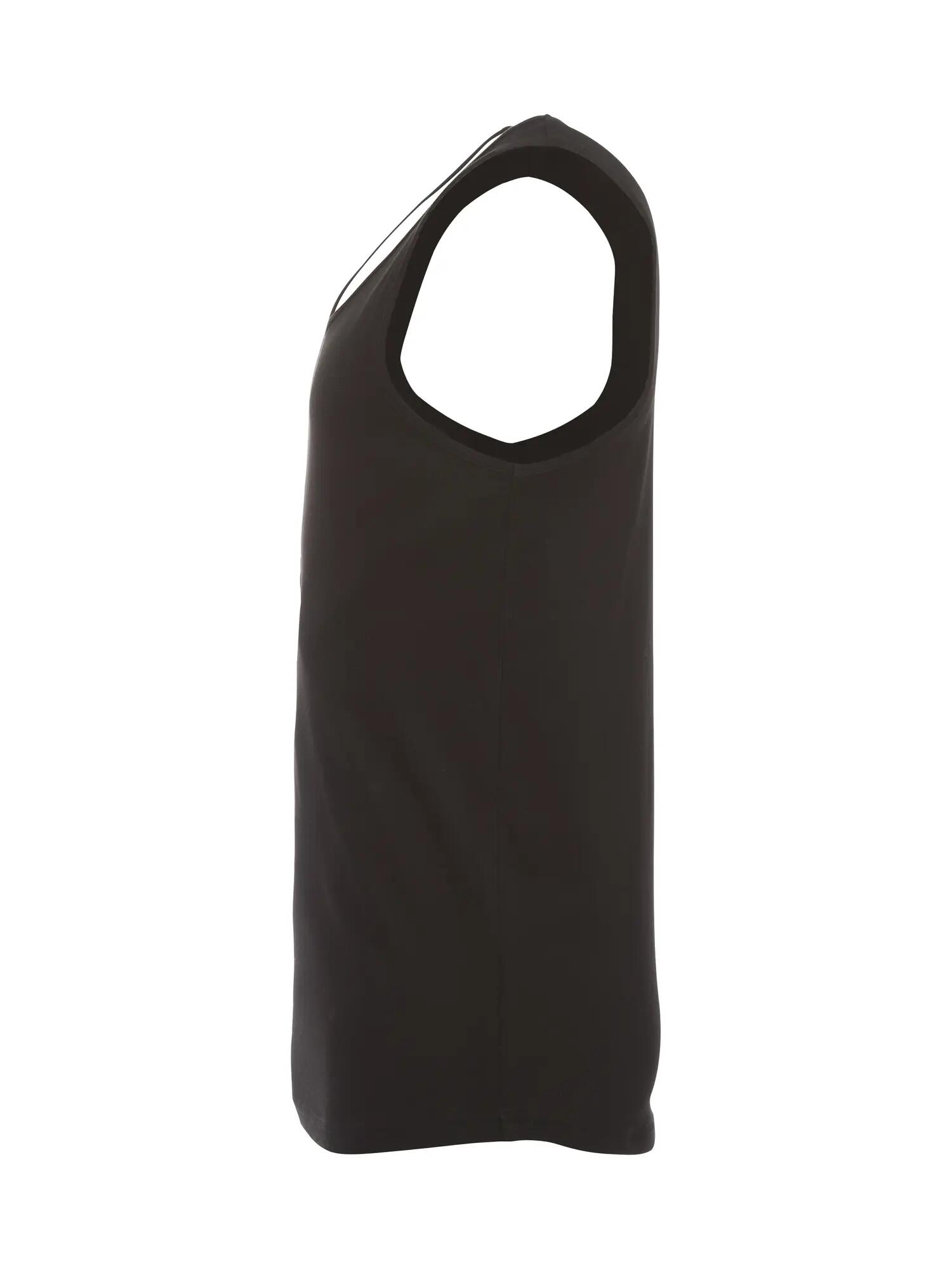 clique Classic Tanktop homem em algodão, sem mangas, etiqueta removível – black 3/4