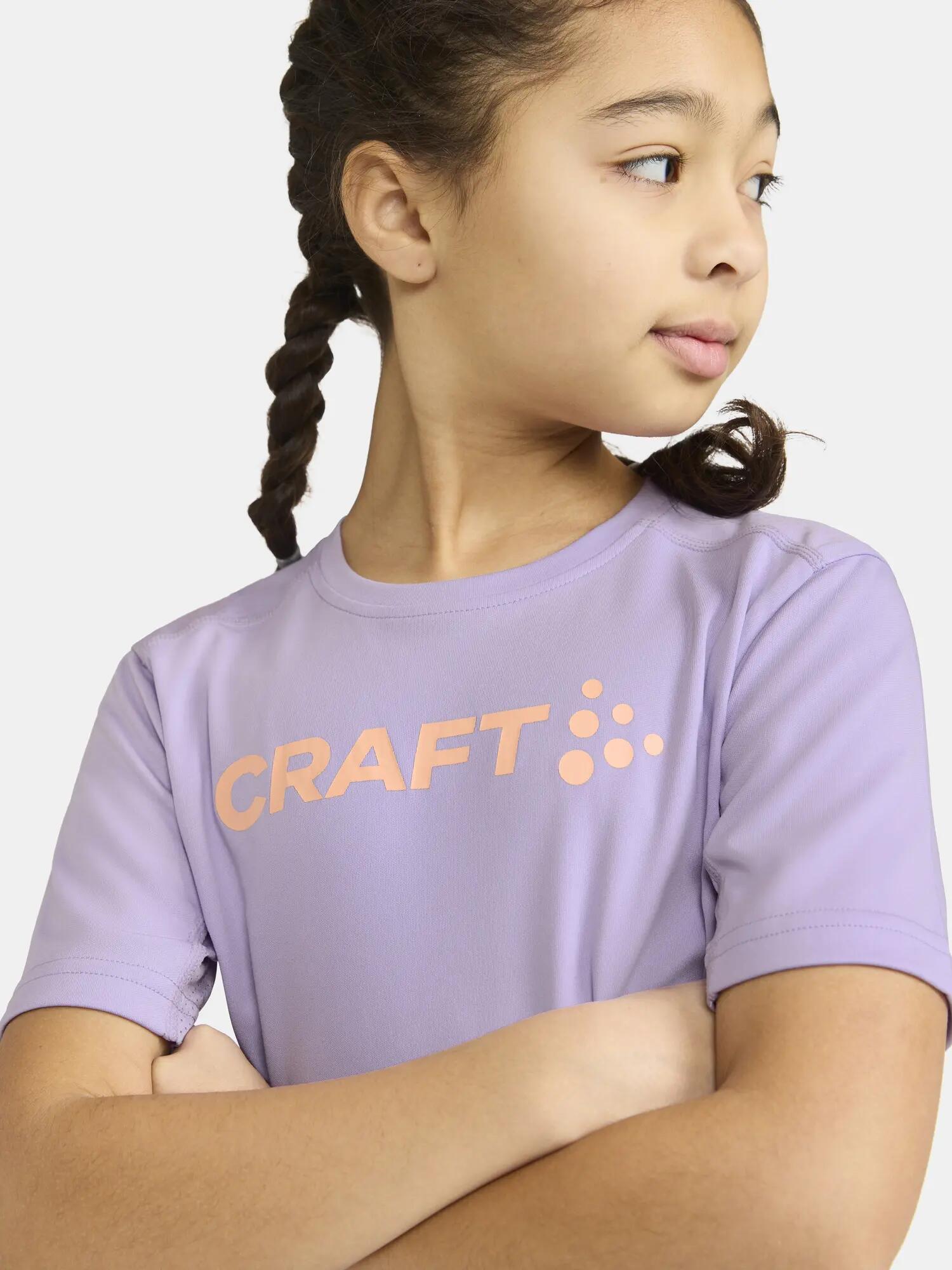 craft Rush SS Tee Jr T-shirt leggero traspirante – Lavender 2/5