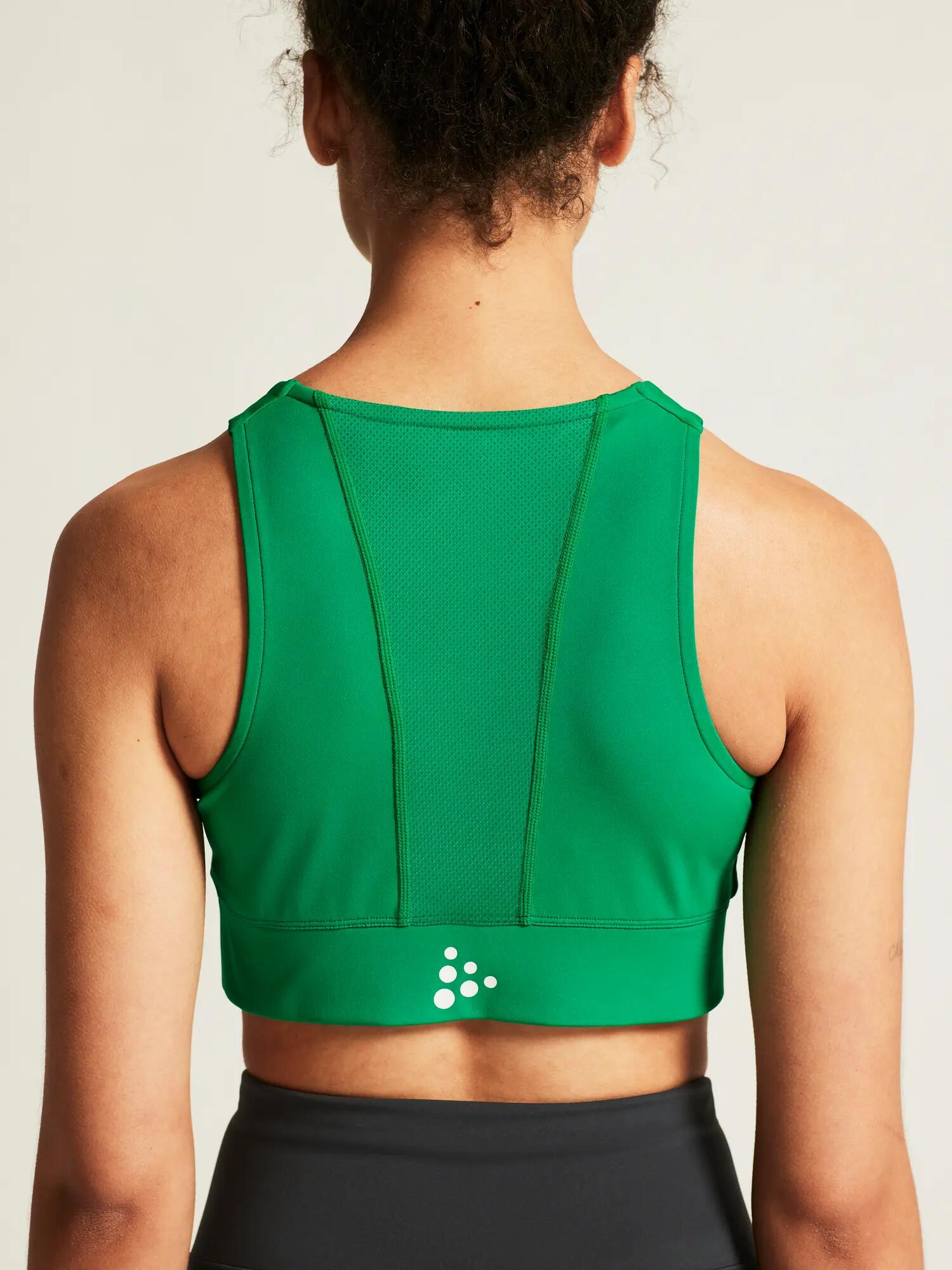 craft Rush 2.0 Crop Top W – atmungsaktives Trainingstop – Team Green 6/7
