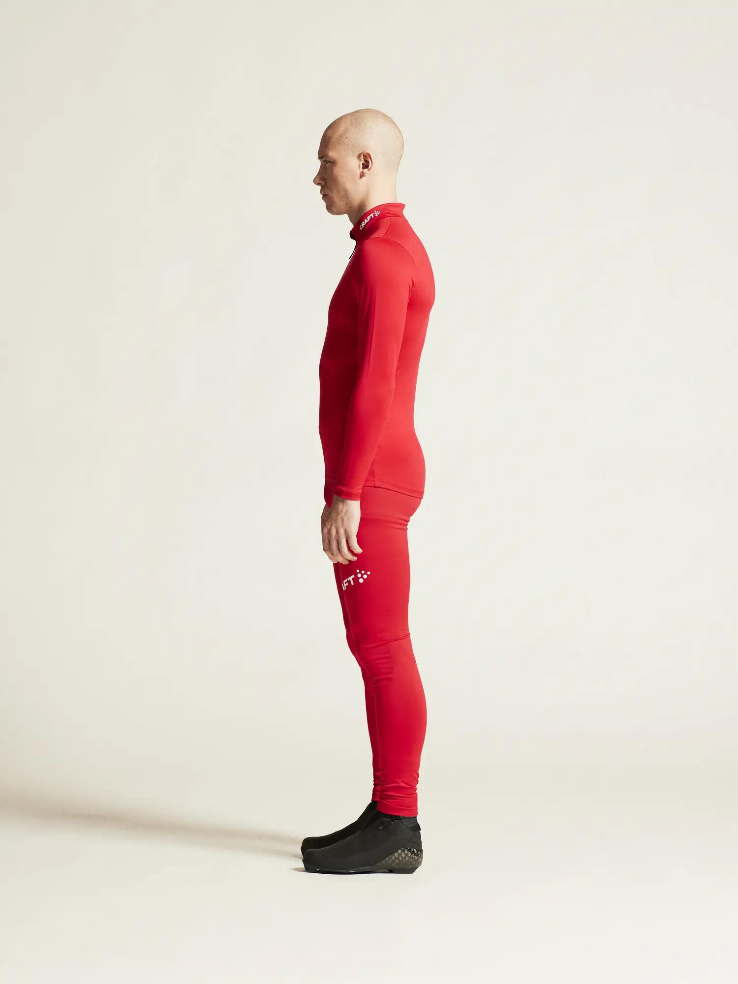 craft ADV Nordic Club Jersey M – Maglia XC elasticizzata – Bright Red/White 7/7