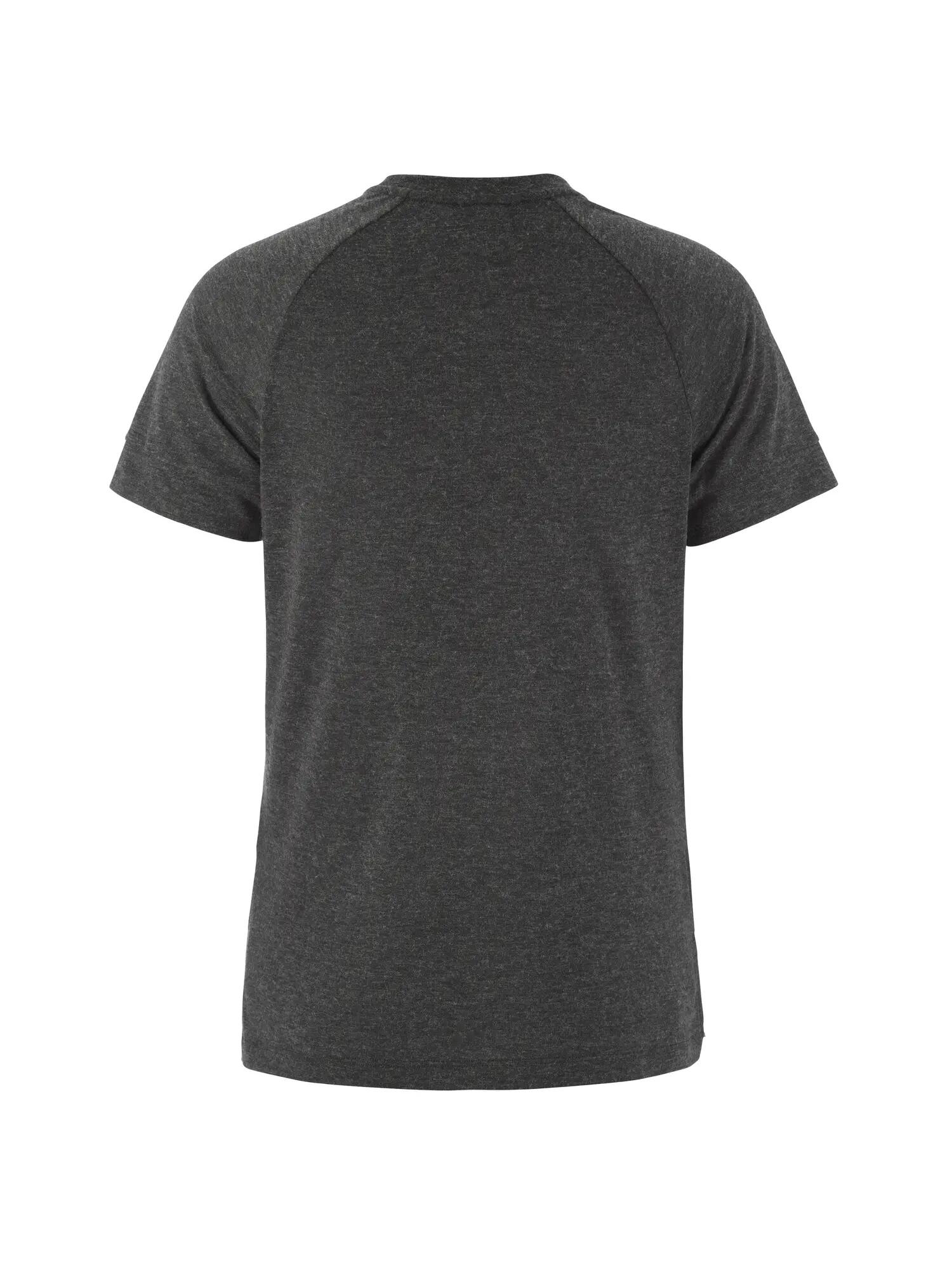 craft Wool SS Tee W T-shirt van gerecycled polyester en wol – Black/Melange 3/7