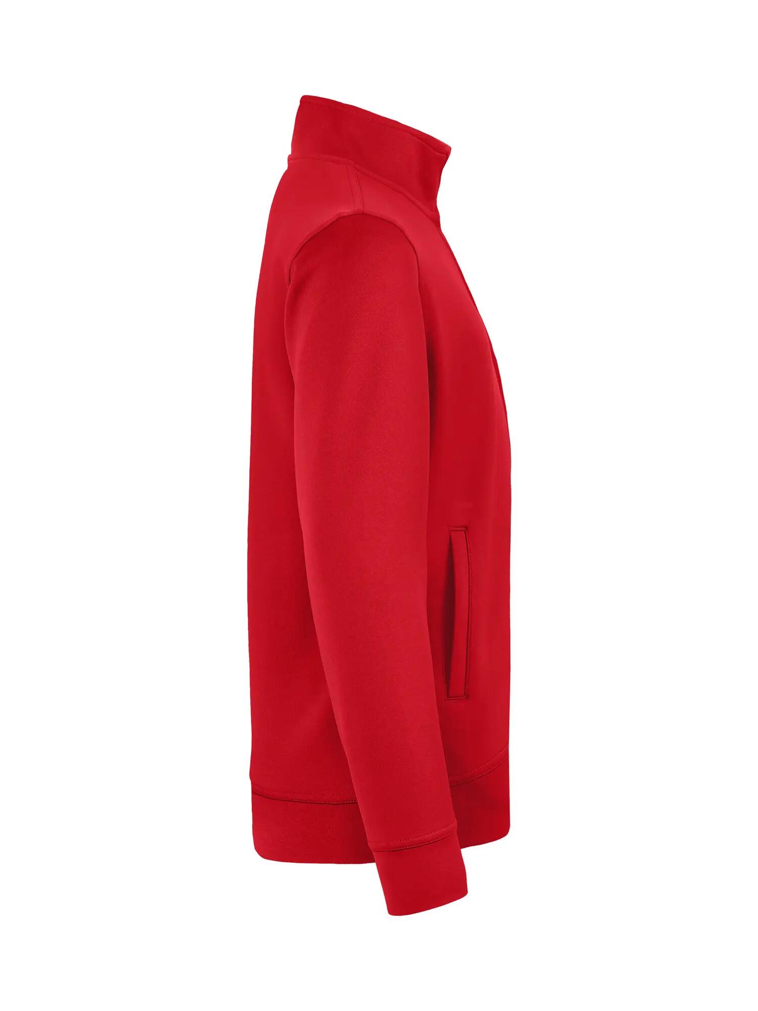 clique Basic Cardigan em sweat com fecho de correr tom sobre tom – red 2/4