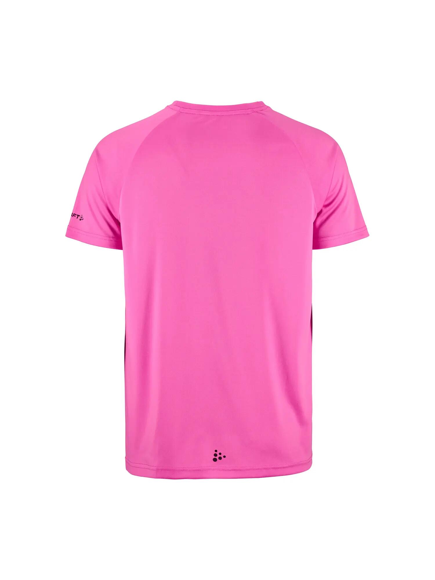 craft CORE Unify Training Tee Herren, 100% recyceltes Polyester – Magenta 2/4
