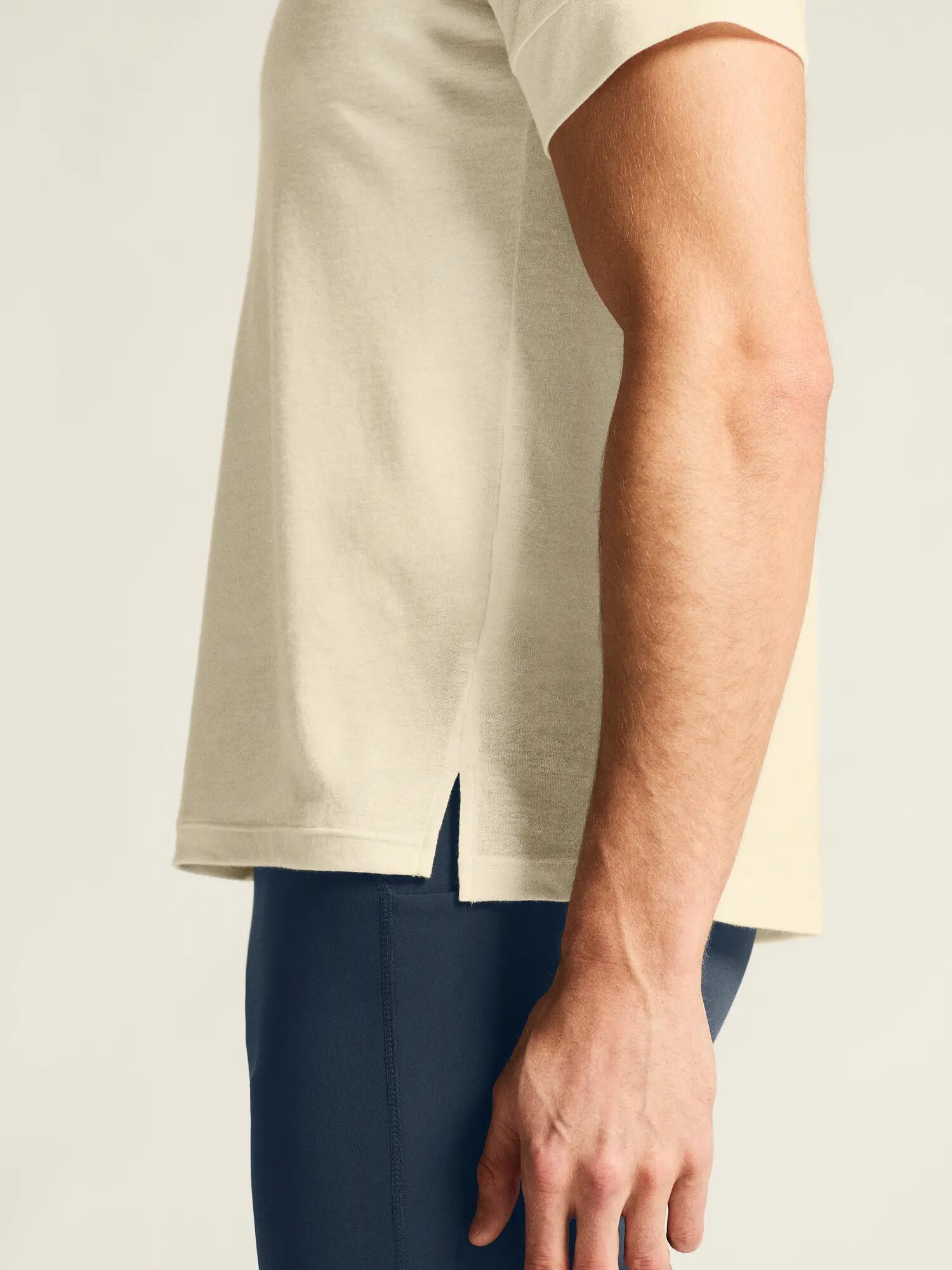 craft Wool SS Tee M T-Shirt aus recyceltem Polyester & Wolle – Tofu Melange 7/7
