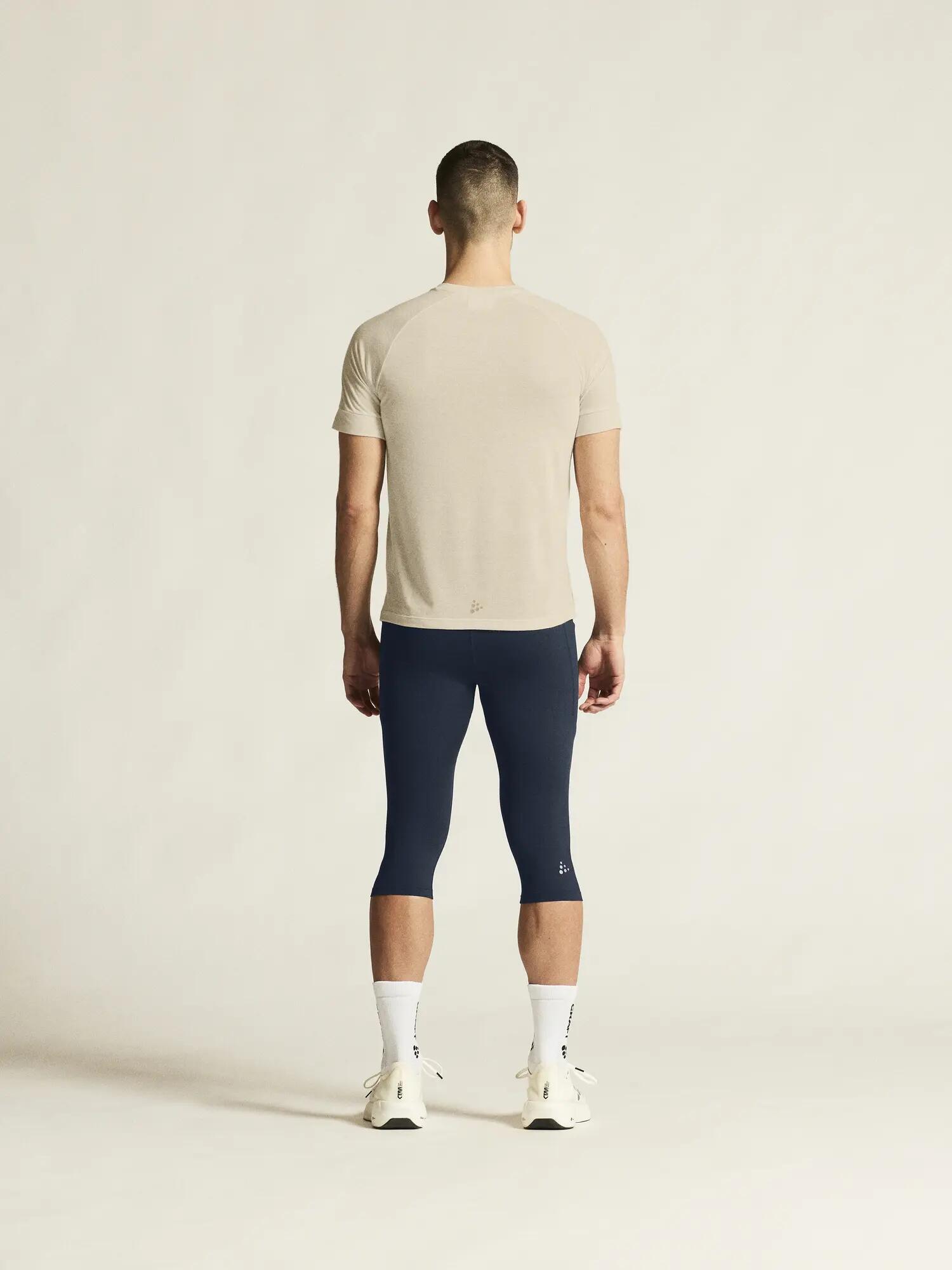 craft Wool SS Tee M T-Shirt aus recyceltem Polyester & Wolle – Tofu Melange 3/7