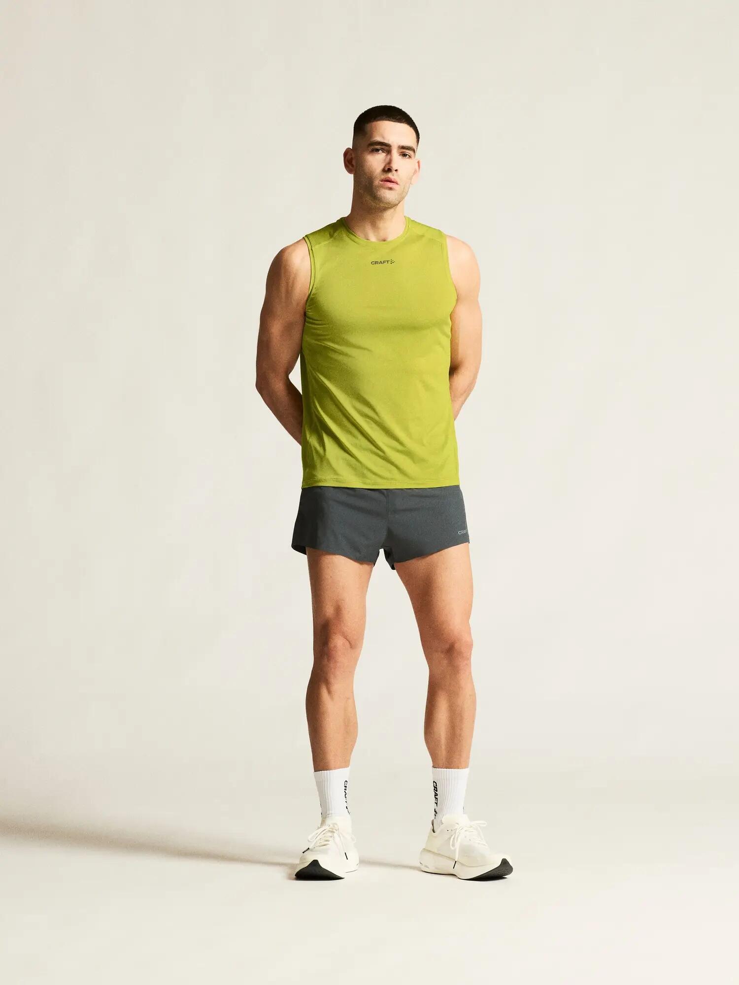 craft ADV Essence SL Tee 2 M t-shirt sem mangas técnica respirável – Pear 7/7
