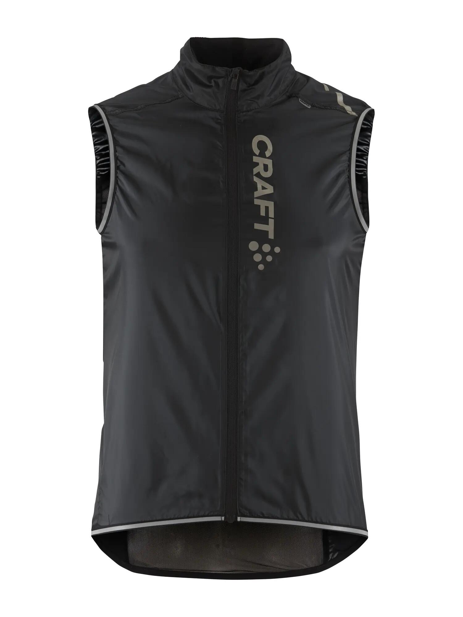 craft Lithe Vest M veste vélo ultra-légère coupe-vent – Black/Rock 3/4