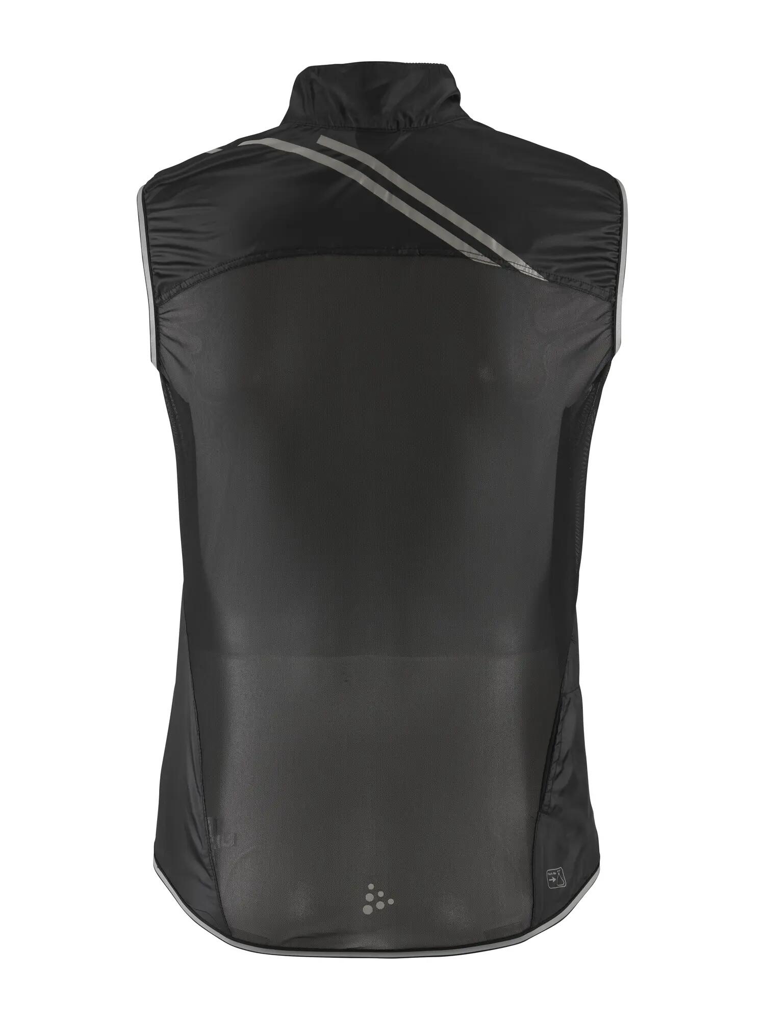 craft Lithe Vest M veste vélo ultra-légère coupe-vent – Black/Rock 4/4