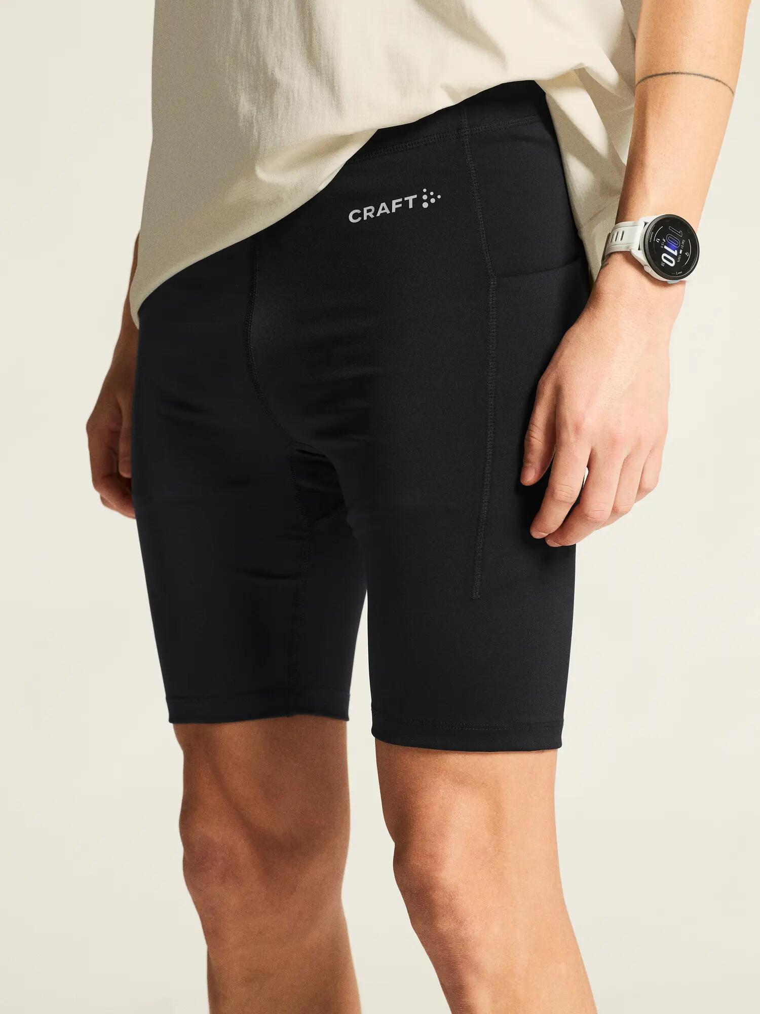 craft Essence Short Tights 3 M – Kurze Tight schwarz, sehr eng anliegend – Black 6/7