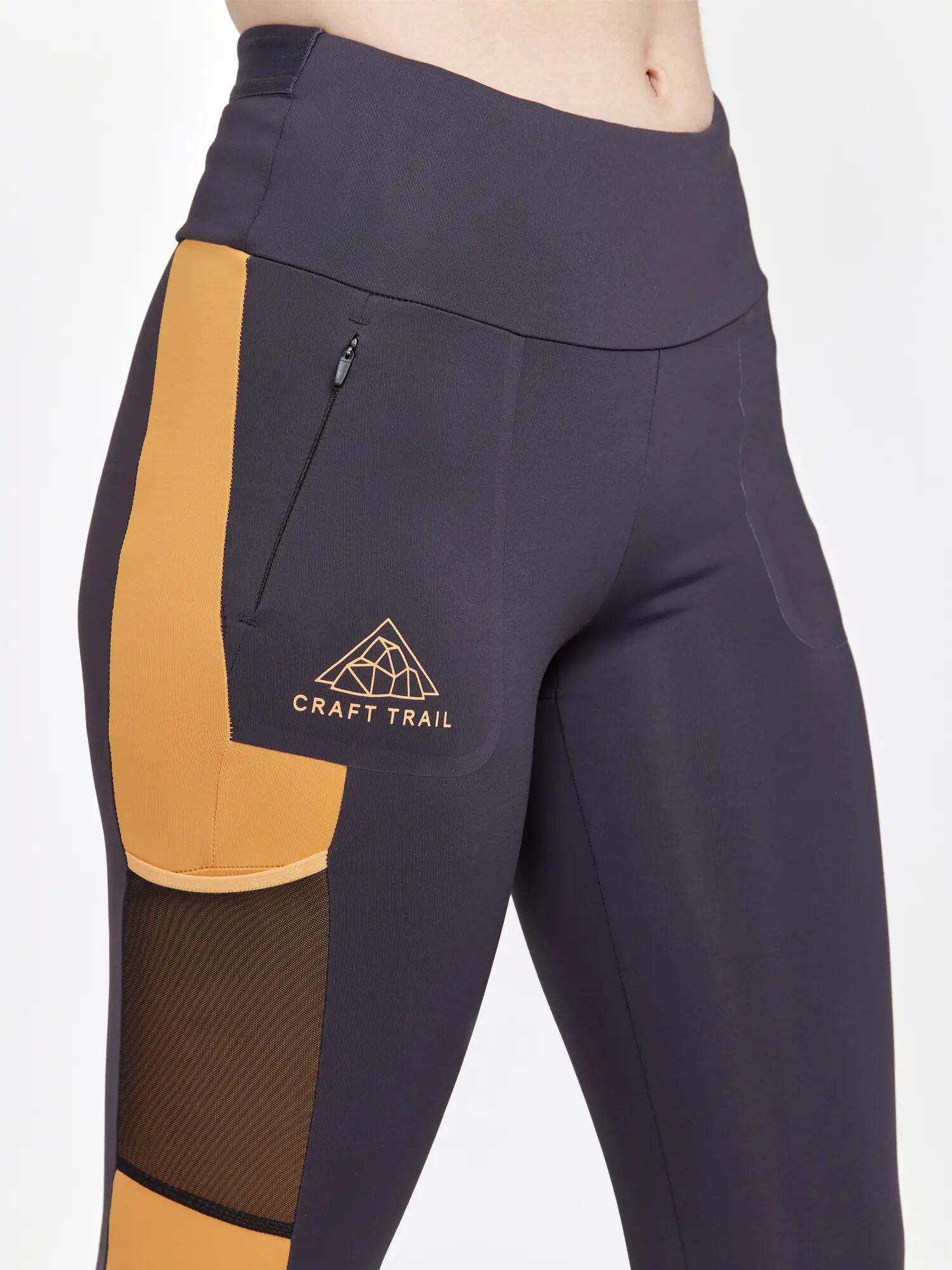 craft PRO Trail Tights W – Trail-Tights aus recyceltem Polyamid – Slate-Desert 5/7