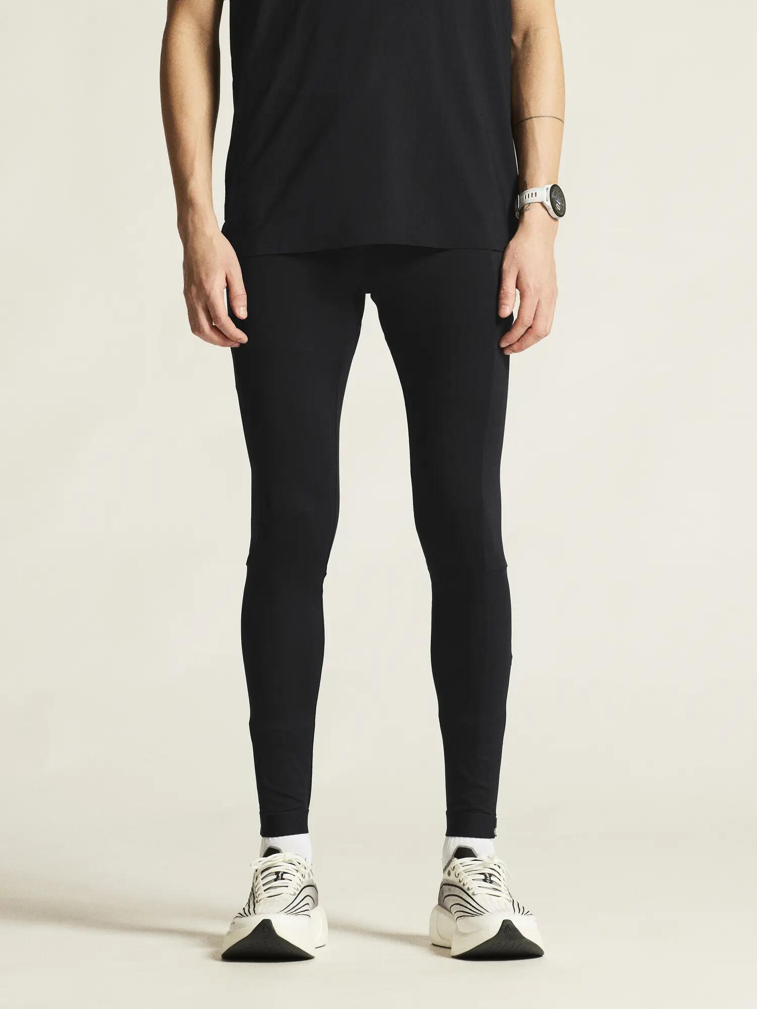 craft PRO Trail Tights 2 M – Meias-calças trail profissionais – Black/Black 6/7