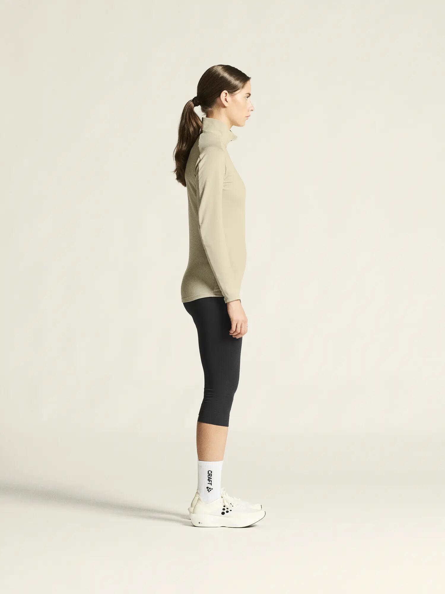 craft Gain Midlayer W Halb-Zip in weichem Stoff – Plaster 6/7