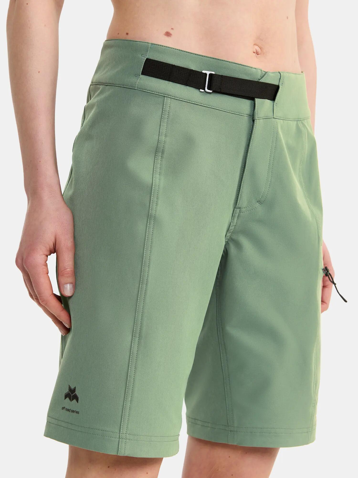 craft Offroad Xt Shorts W com almofada — resistente e ventilado – Thyme 2/7