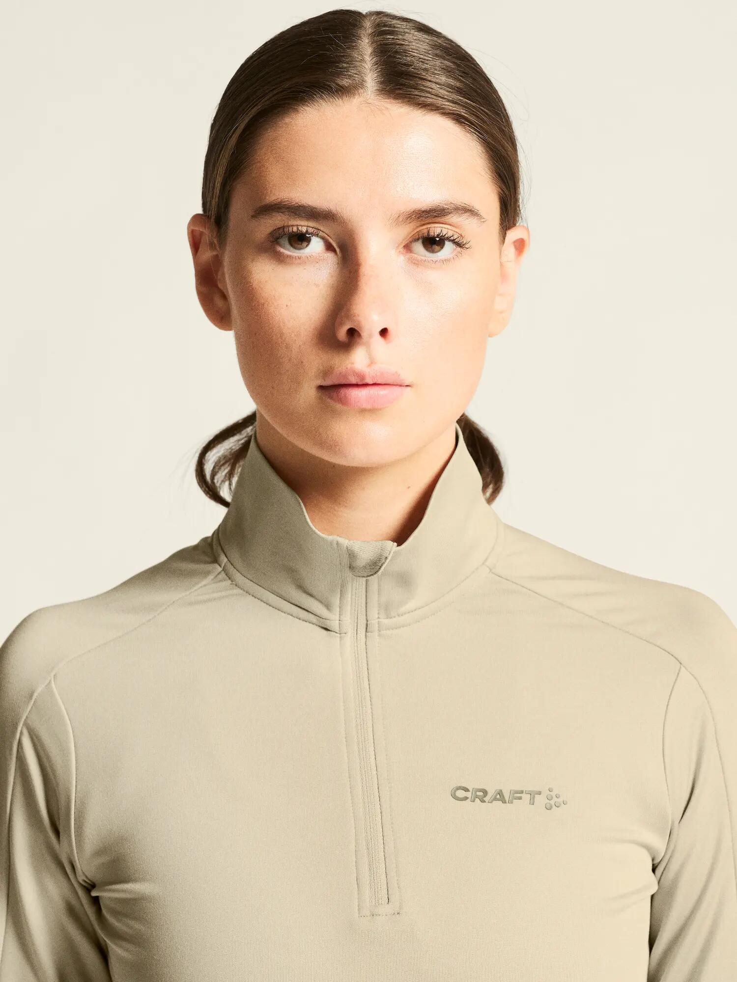 craft Gain Midlayer W Halb-Zip in weichem Stoff – Plaster 5/7