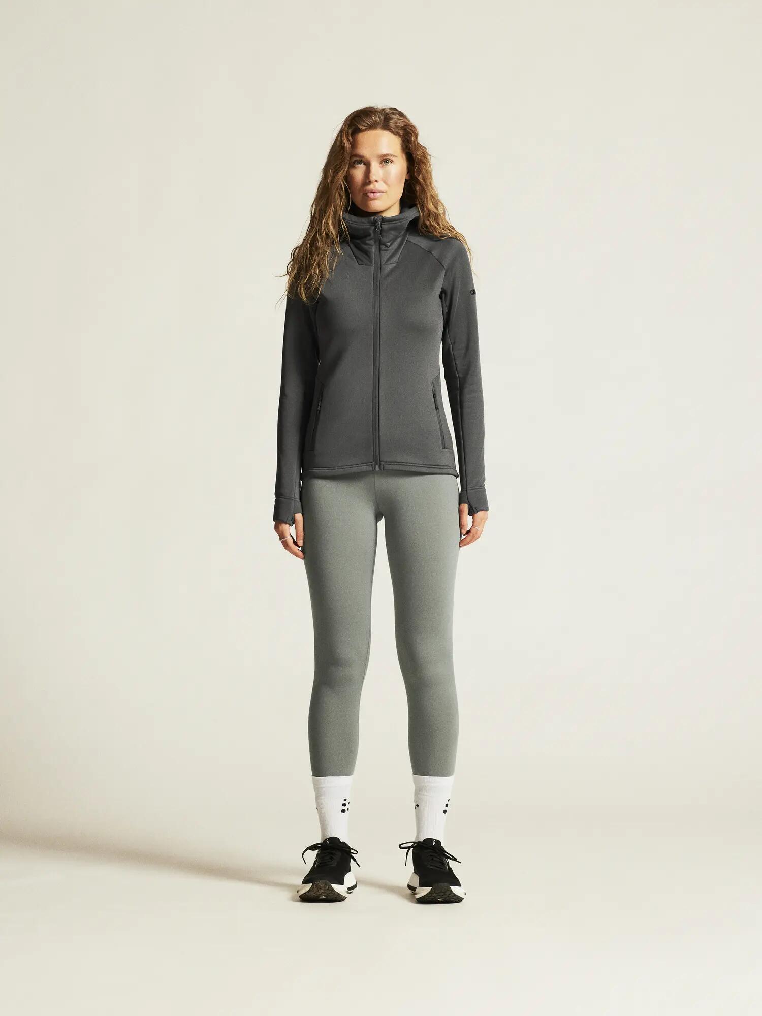 craft ADV Explore Power Fleece Hood Jacket W – Stretch-Fleecejacke – Granite 5/7