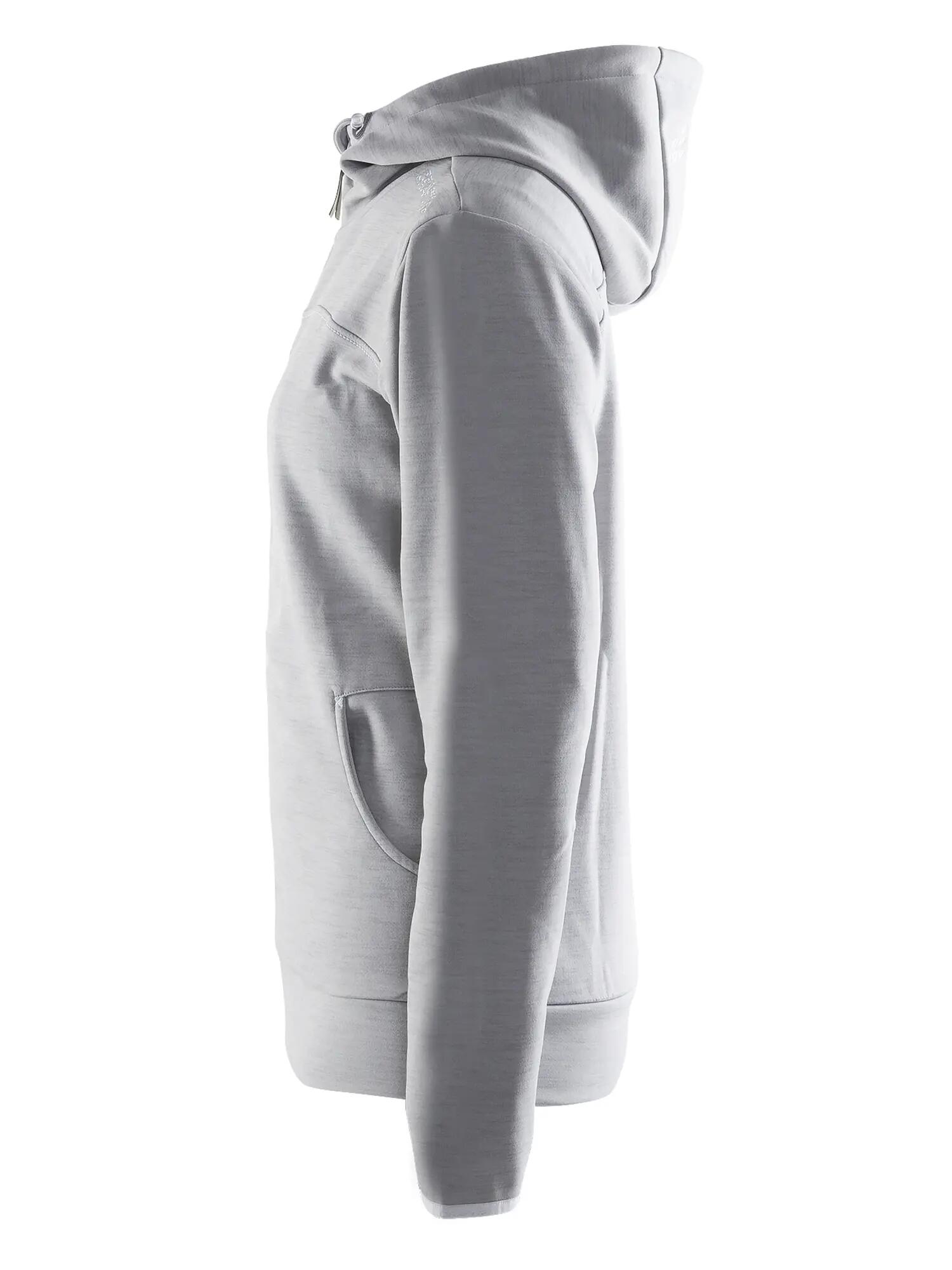 craft Veste à capuche zippée Leisure pour femme — Polyester doux – Grey 3/4