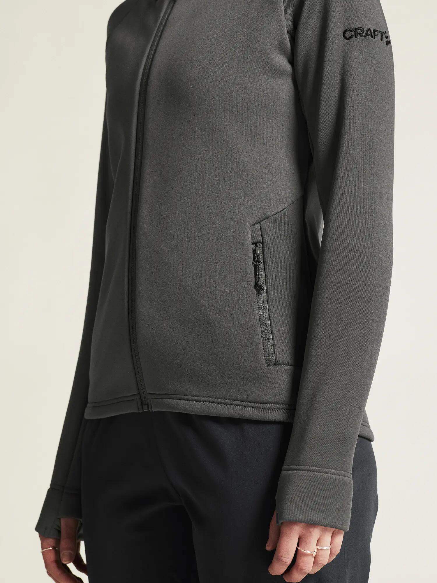 craft ADV Explore Power Fleece Hood Jacket W – Stretch-Fleecejacke – Granite 2/7