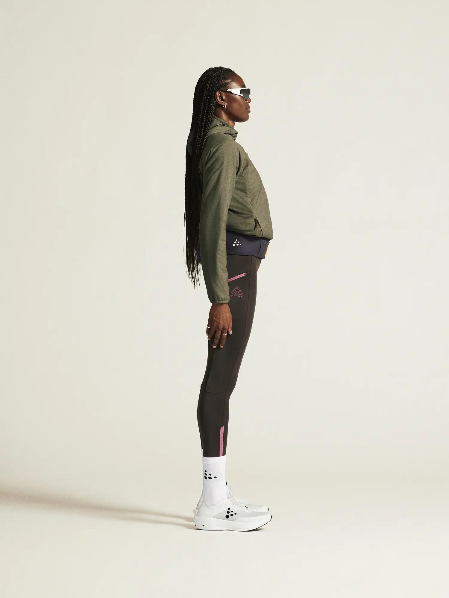 craft PRO Trail Tights 2 W – Leistungsstarke Trail-Tights – Bark/Rouge 4/7