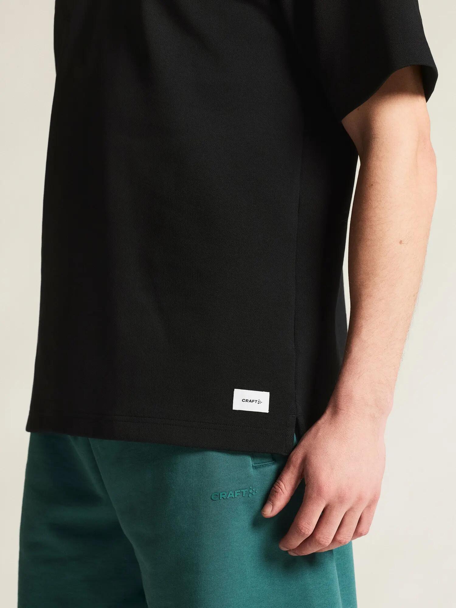 craft Frequent Polo Shirt M – 100% Bio-Baumwolle, Relaxed Fit – Black 7/7