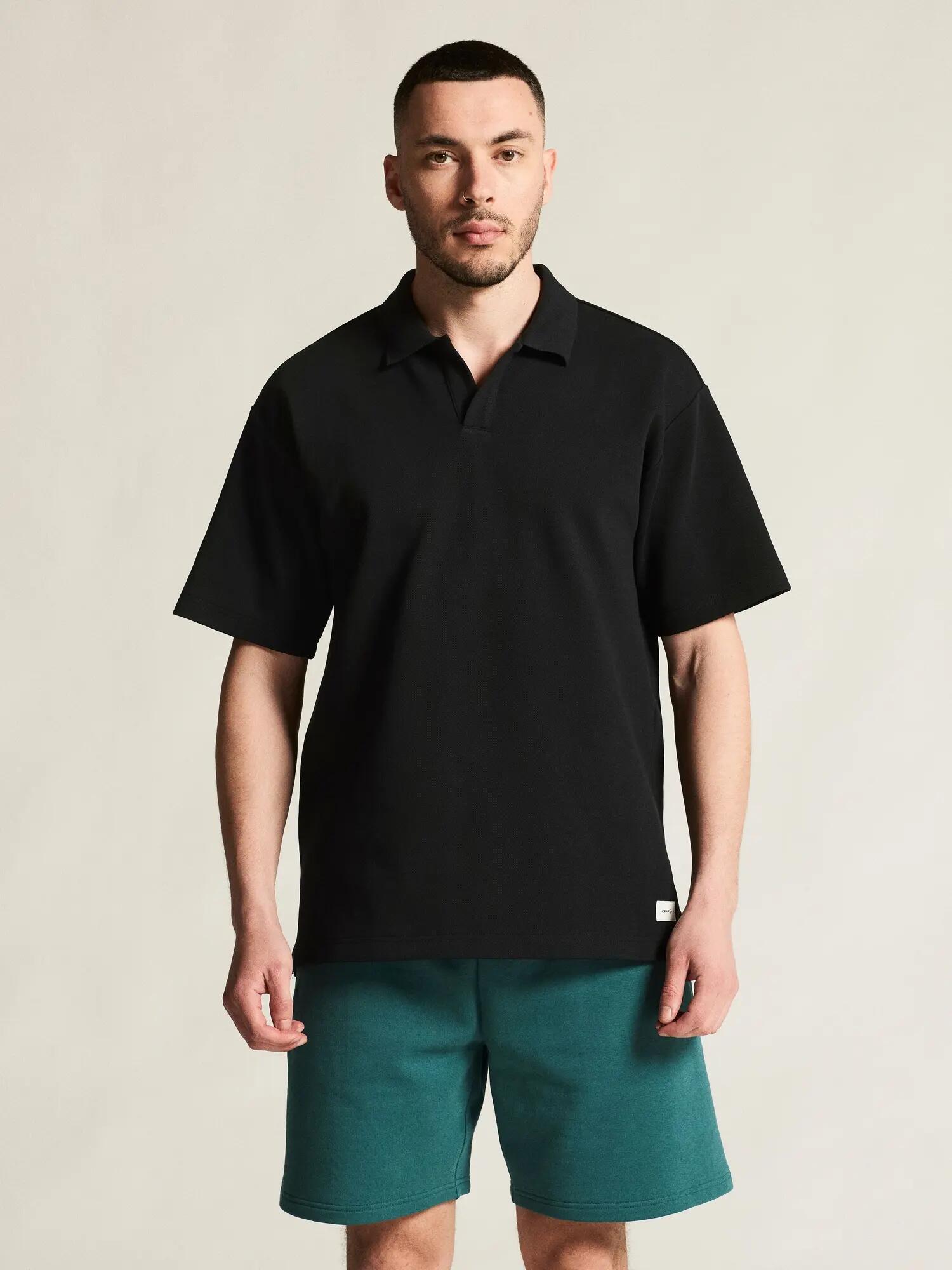 craft Frequent Polo Shirt M – 100% Bio-Baumwolle, Relaxed Fit – Black 5/7