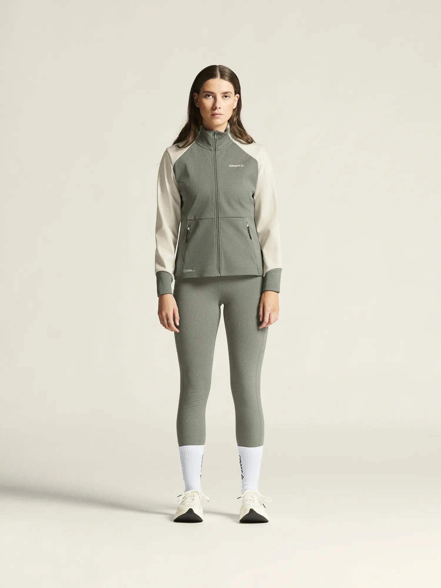 craft CORE Essence Nordic Softshelljas 3-laags winddicht dames – Leaf/Tofu 7/7