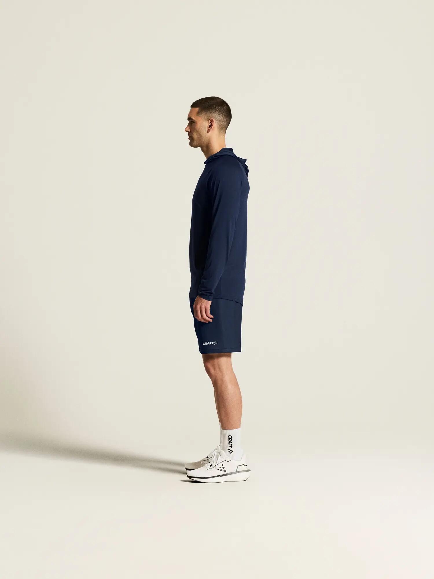 craft Ability Long Sleeve Hood M – Hoodie d'échauffement extensible Navy 7/7