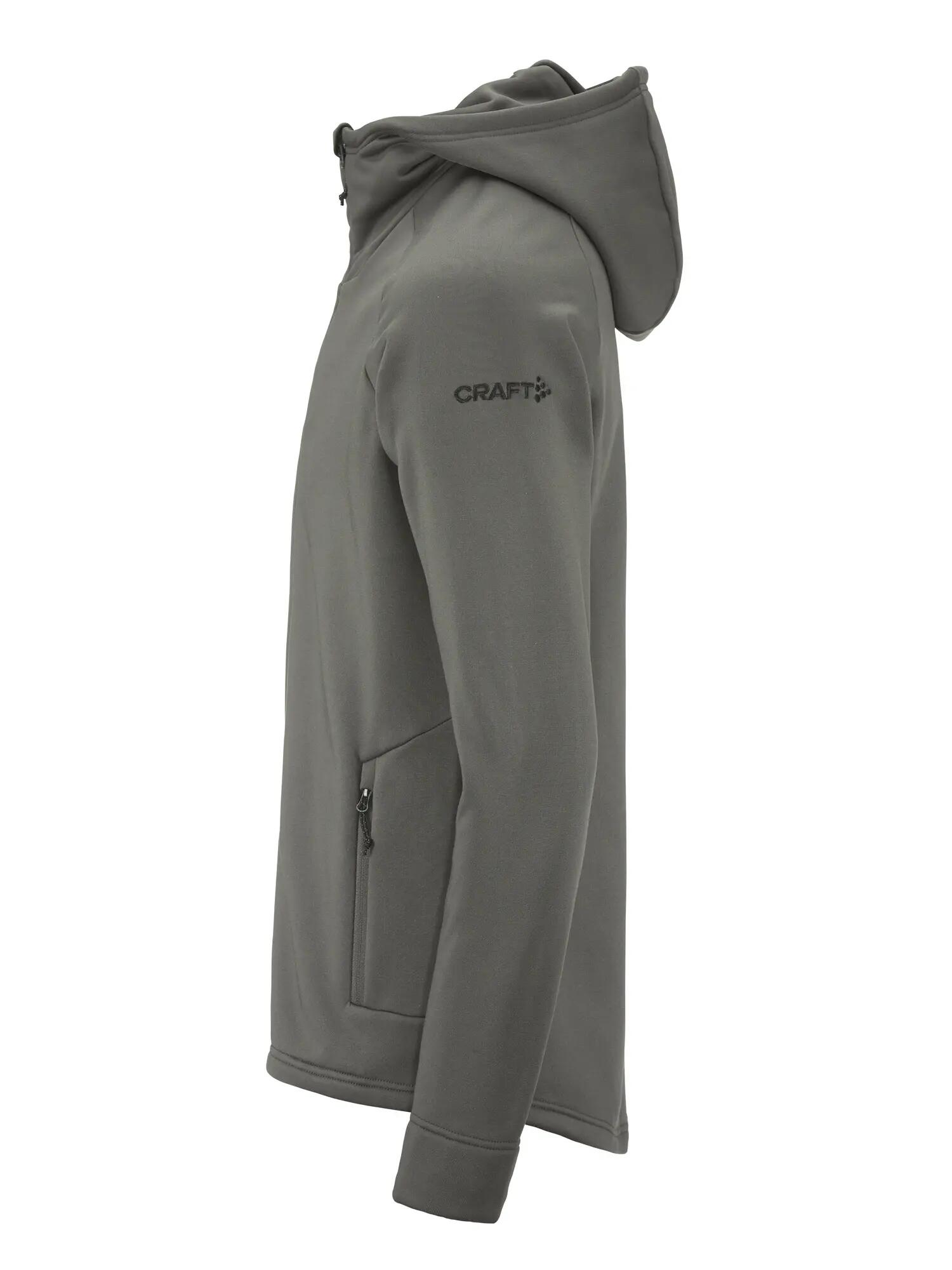craft ADV Explore Power Fleece Hood Jacket M – Weiches Stretch-Fleece – Granite 3/7