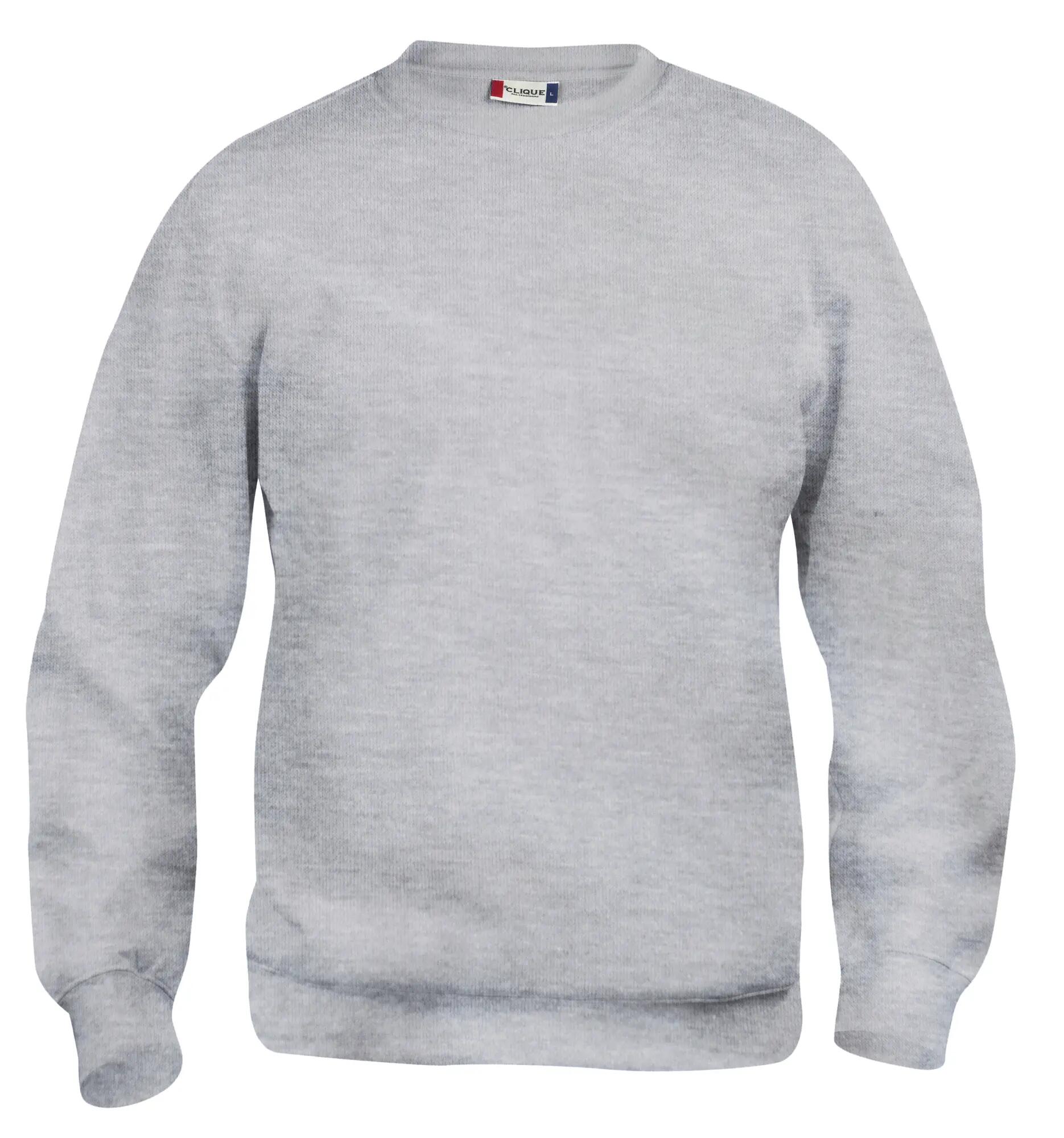 clique Basic Roundneck Junior sweatshirt decote redondo cinza mesclado – grey 1/4