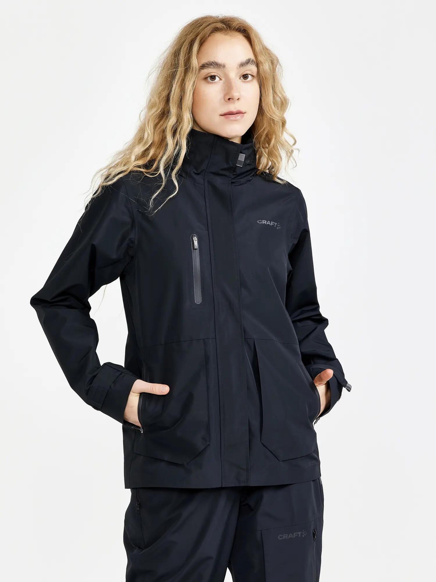 craft ADV Bike Ride Hydro Jacket Dames – Water- en winddicht – Black 2/6