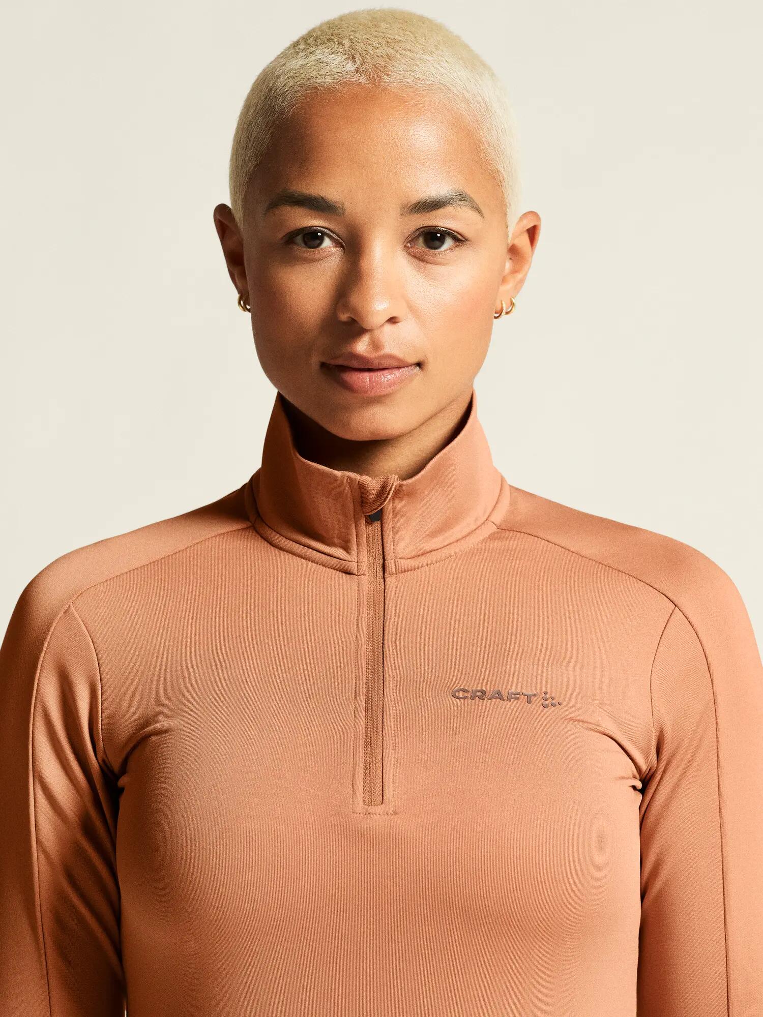craft Gain Midlayer W Halb-Zip in weichem Stoff – Syrup 3/7