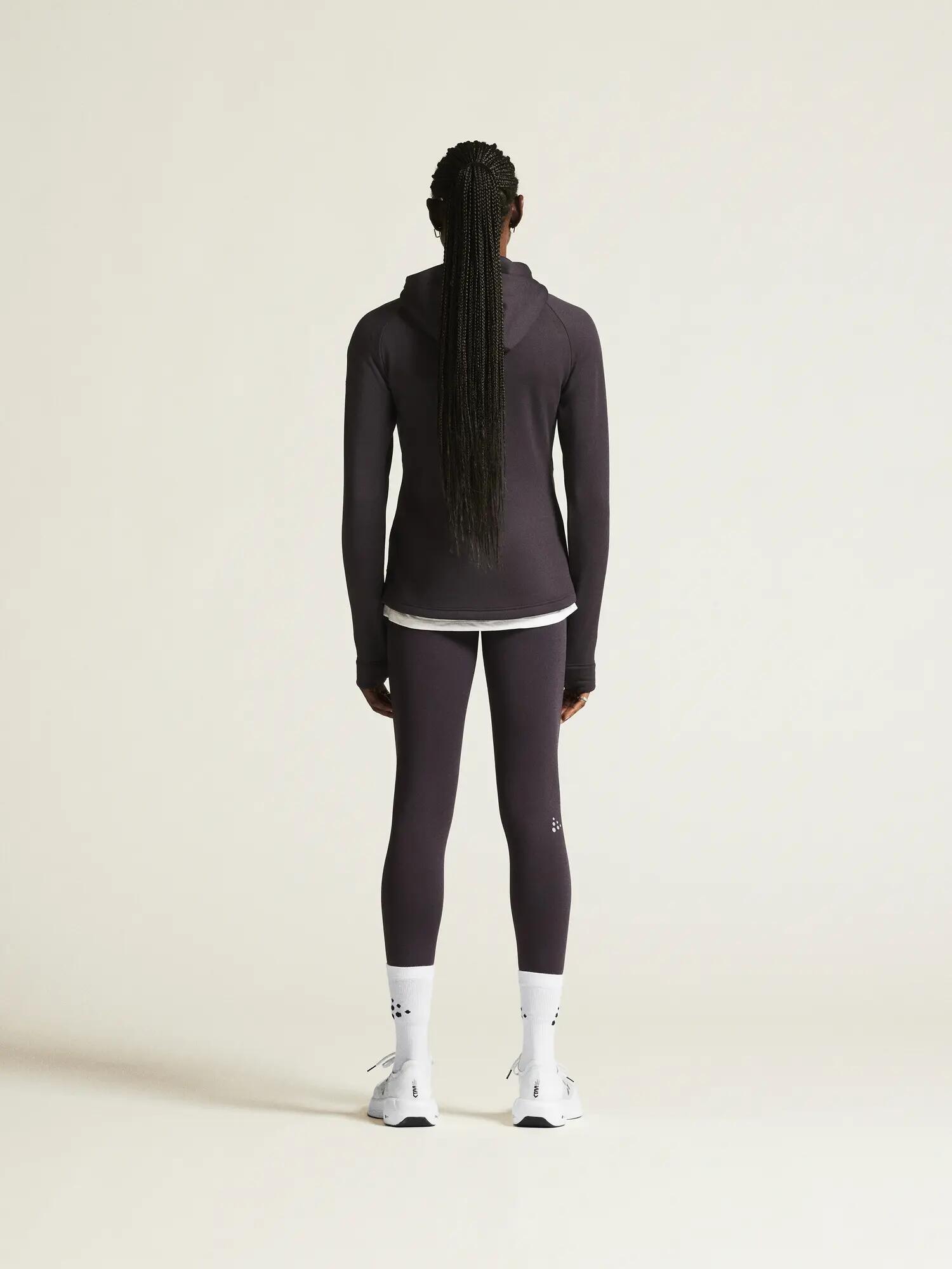craft ADV Explore Power Fleece Hood Jacket W — Weiches Stretch-Fleece – Dk Plum 6/7