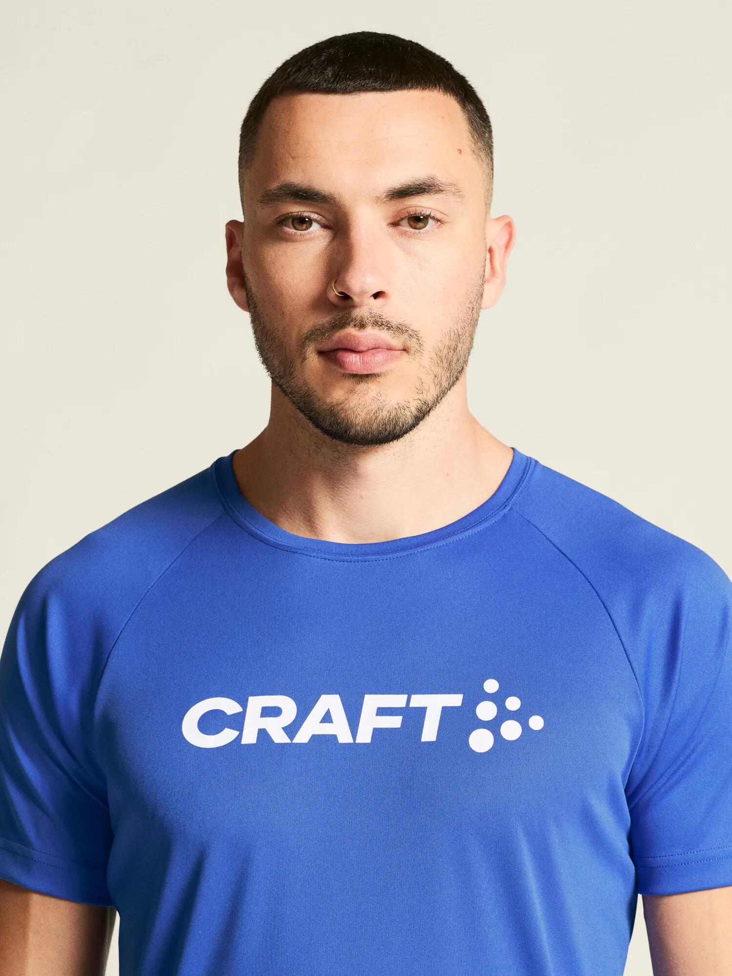 craft T-shirt CORE Essence Logo M in poliestere riciclato – Ink Blue 3/7
