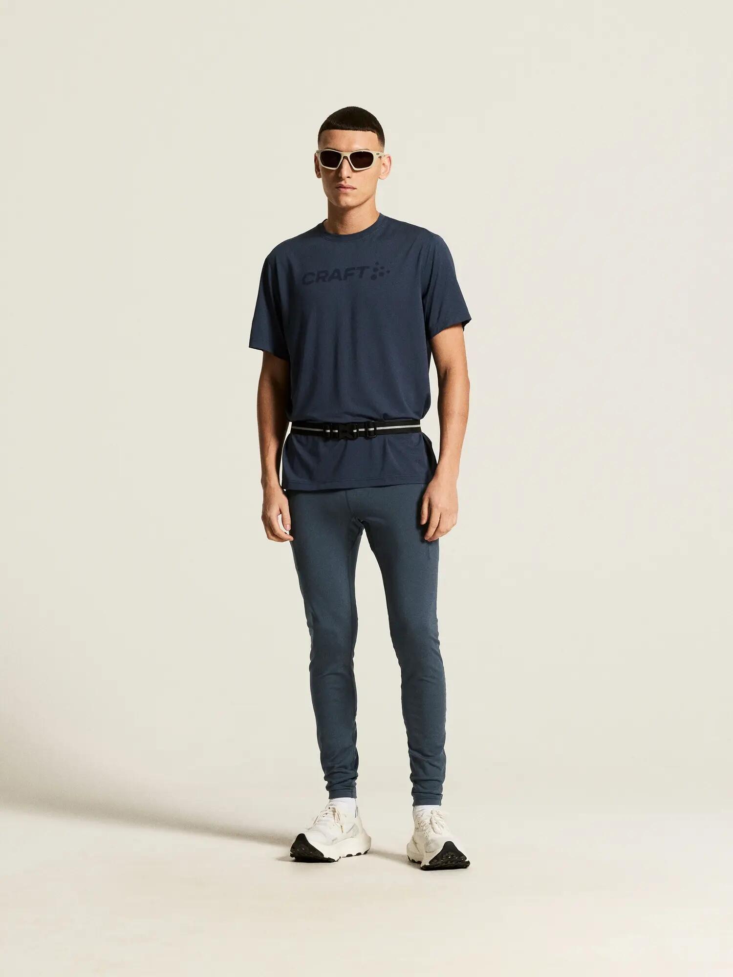 craft Essence Logo Tee 2 M – Trainings-T-Shirt aus recyceltem Mesh – Night 3/7