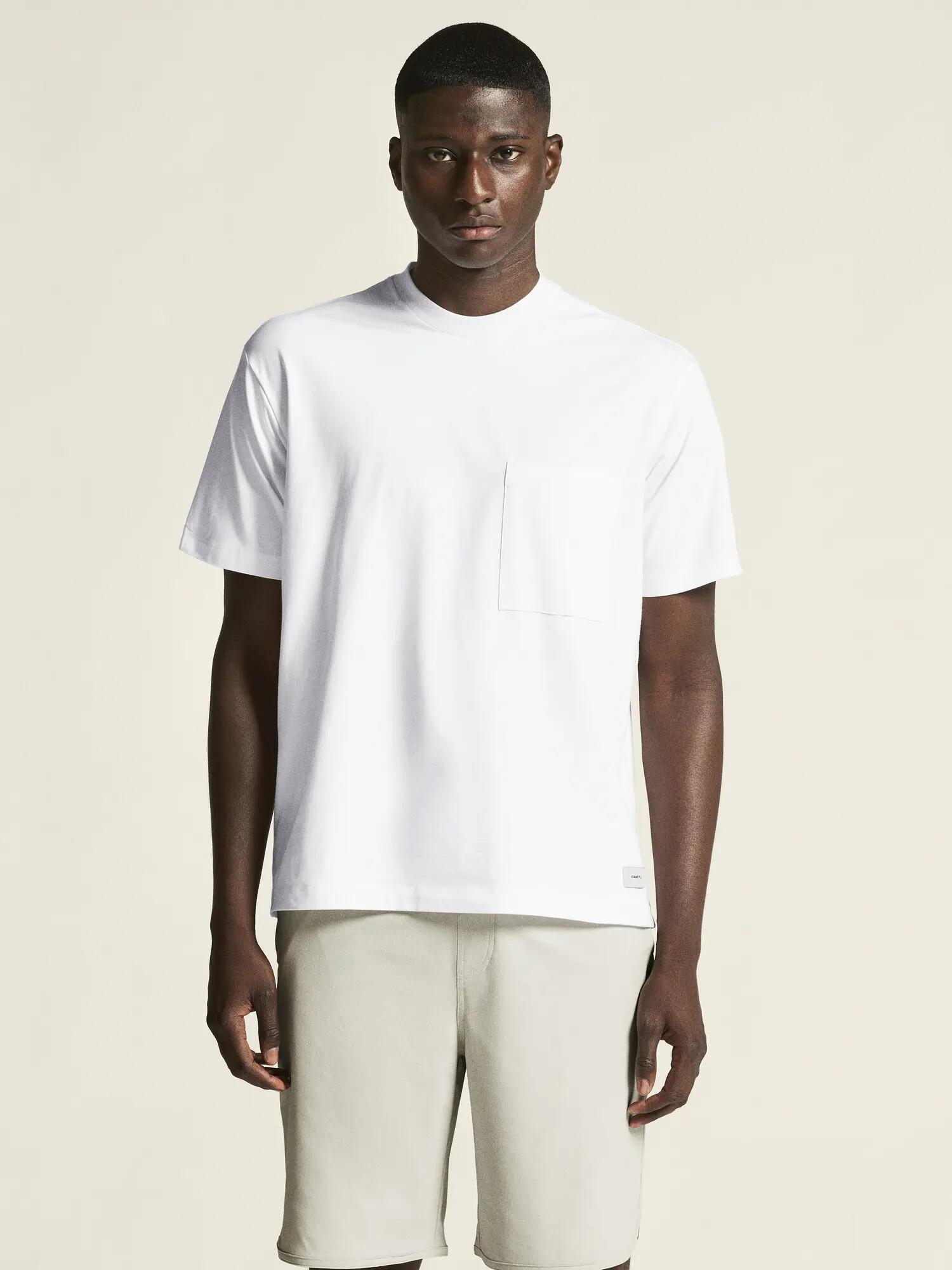 craft T-shirt Collective Relaxed SS pour homme — coton bio extensible – White 2/7