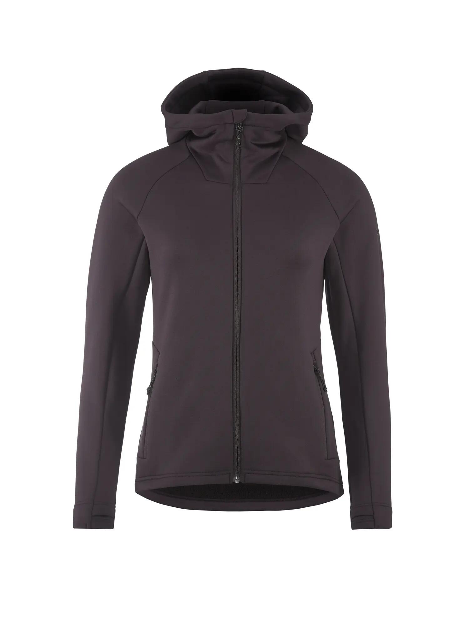 craft ADV Explore Power Fleece Hood Jacket W — Weiches Stretch-Fleece – Dk Plum 2/7