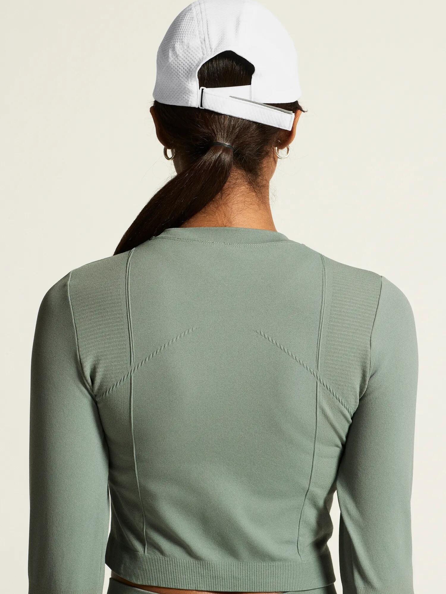 craft Damen Seamless Cropped Langarm-Trainingsshirt – Leaf 7/7