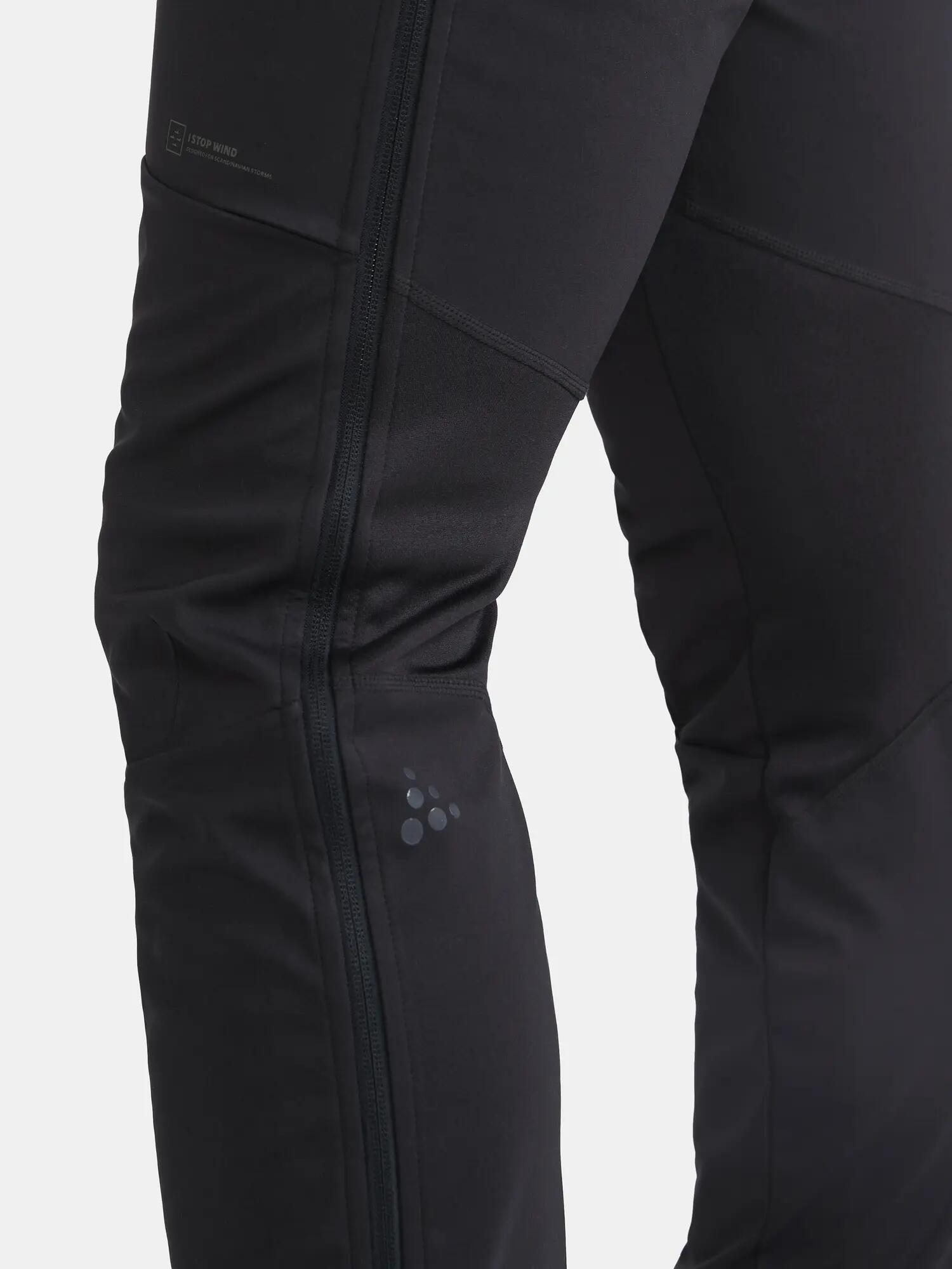 craft CORE Essence Nordic FZ Pants M – Wind- und wasserdichte Softshell – Black 7/7