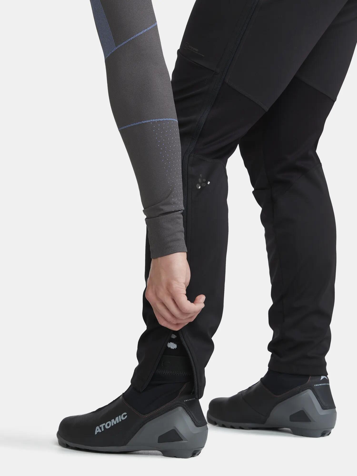 craft CORE Essence Nordic FZ Pants M – Wind- und wasserdichte Softshell – Black 5/7