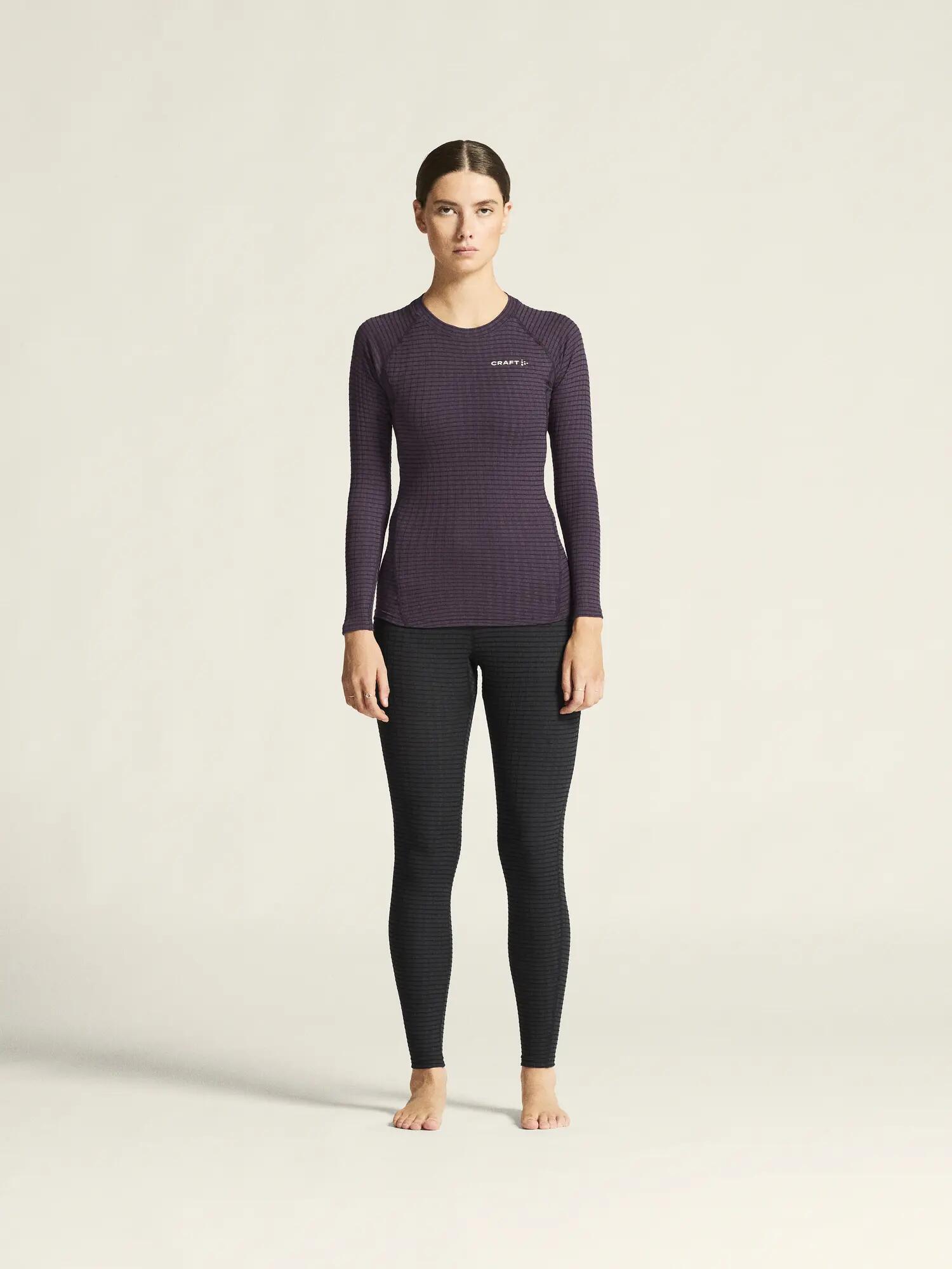 craft Wool Extreme X LS 2 W – Camisola térmica em lã, ajuste justo – Dk Plum 6/7