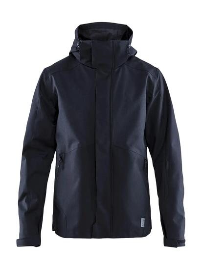 craft Mountain Jacket M – Shell-Jacke wasserdicht recycelt – Gravel Melange