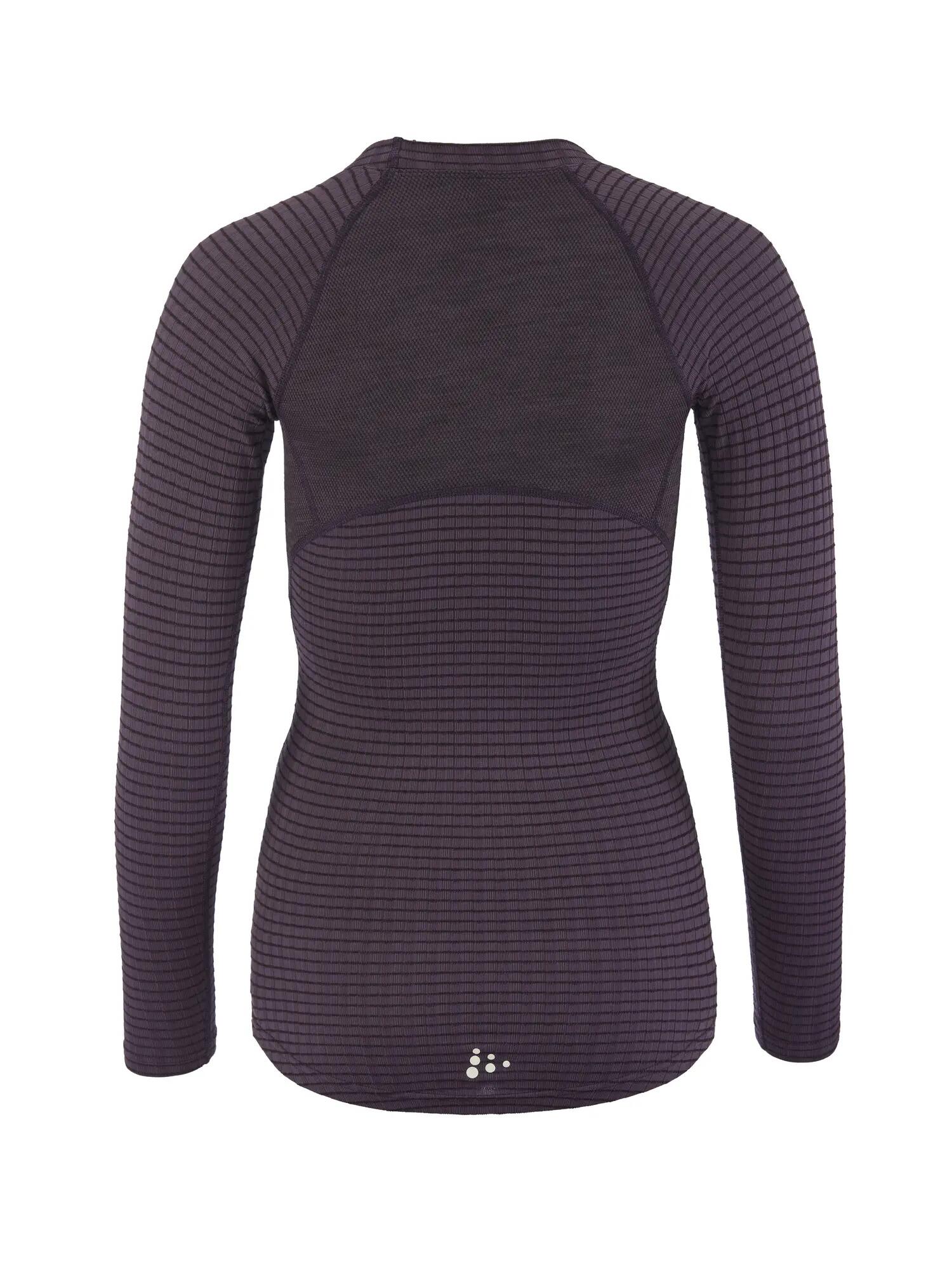 craft Wool Extreme X LS 2 W – Camisola térmica em lã, ajuste justo – Dk Plum 2/7