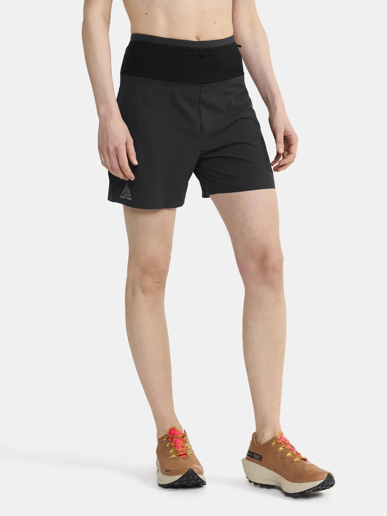 craft PRO Trail Shorts W – short 2-en-1 léger en ripstop recyclable – Black 2/7