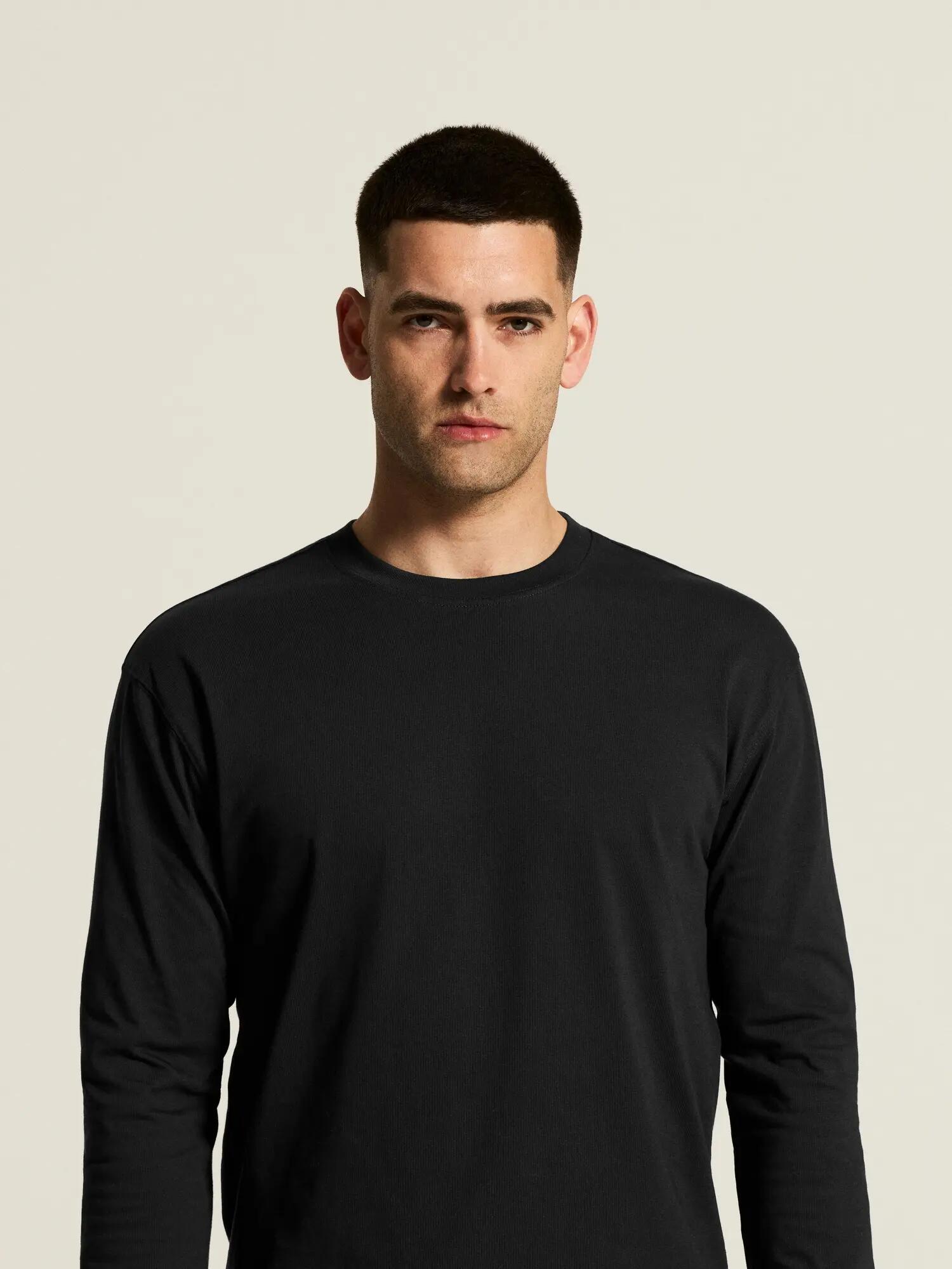 craft Tee manches longues Frequent Heavy LS pour homme — coton bio 220 g – Black 7/7