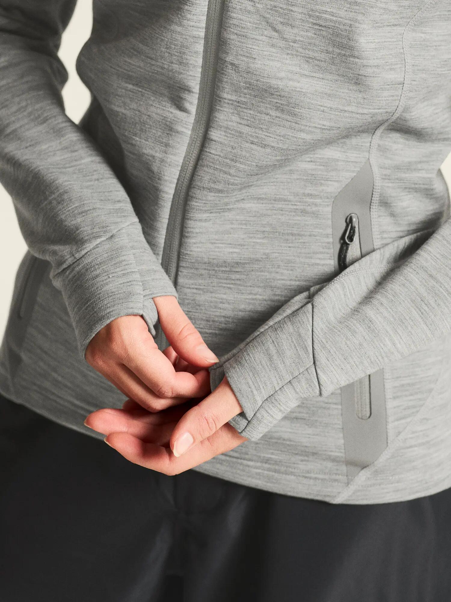 craft PRO Explore Wool Midlayer W - Wärmender Midlayer aus Wolle – Grey Melange 4/7