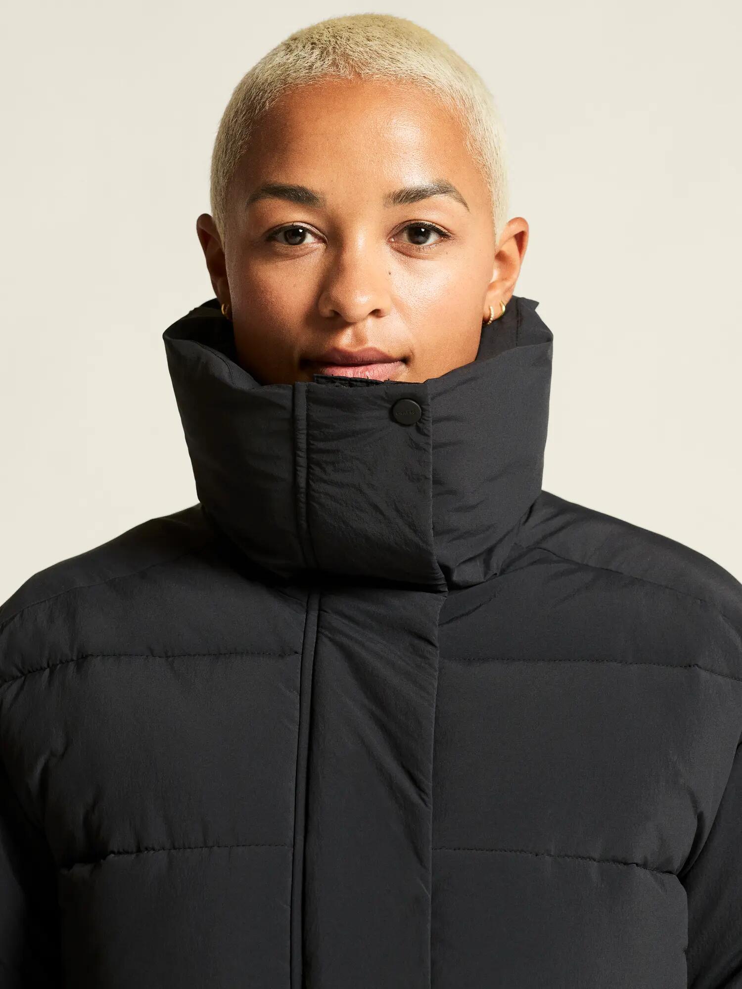 craft Urban Long Padded Coat W – Lange gewatteerde damesparka – Black 5/7